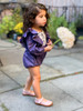 Girls Infant Purple Lace Anna Romper 3-24m - detail view - Sophie Catalou