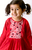 LUCKY SIZE 2 crinkle Embroidered dress Red LUCKY SIZE 2 crinkle Embroidered dress Red