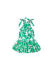 Girls Toddler & Kids Teal Floral Drop-Waist Dubliner Dress - front view - Sophie Catalou