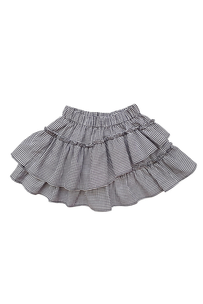 Sophie Catalou Girls Toddler & Kids Houndstooth Ruffle Short Skirt 2 ...