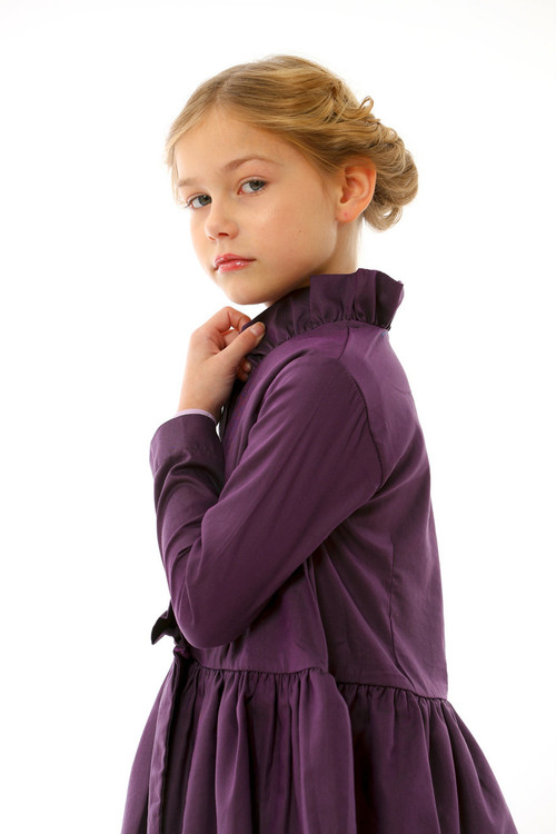 Girls Toddler & Kids Purple Chambray Jacket 2-10y