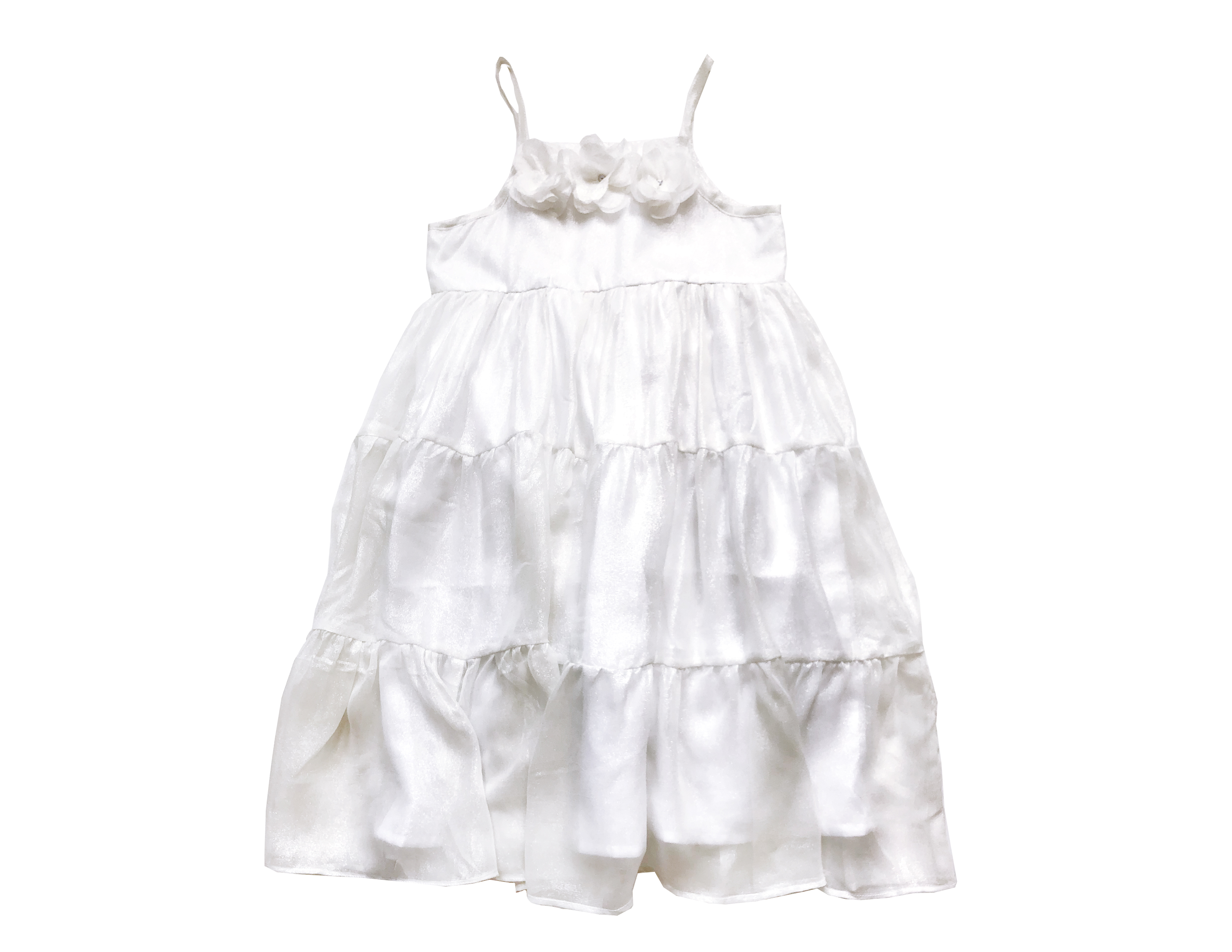 Girls Toddler & Kids Silver Amelie Tiered Dress | Sophie Catalou