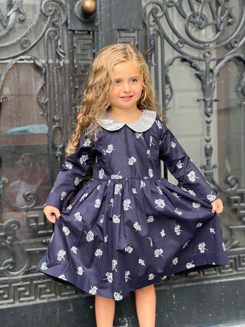 Navy Silver Sequin McKinsey Dress | Sophie Catalou