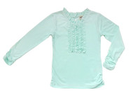 Girls Kids Mint Green Ruffle Knit Top 6-10y