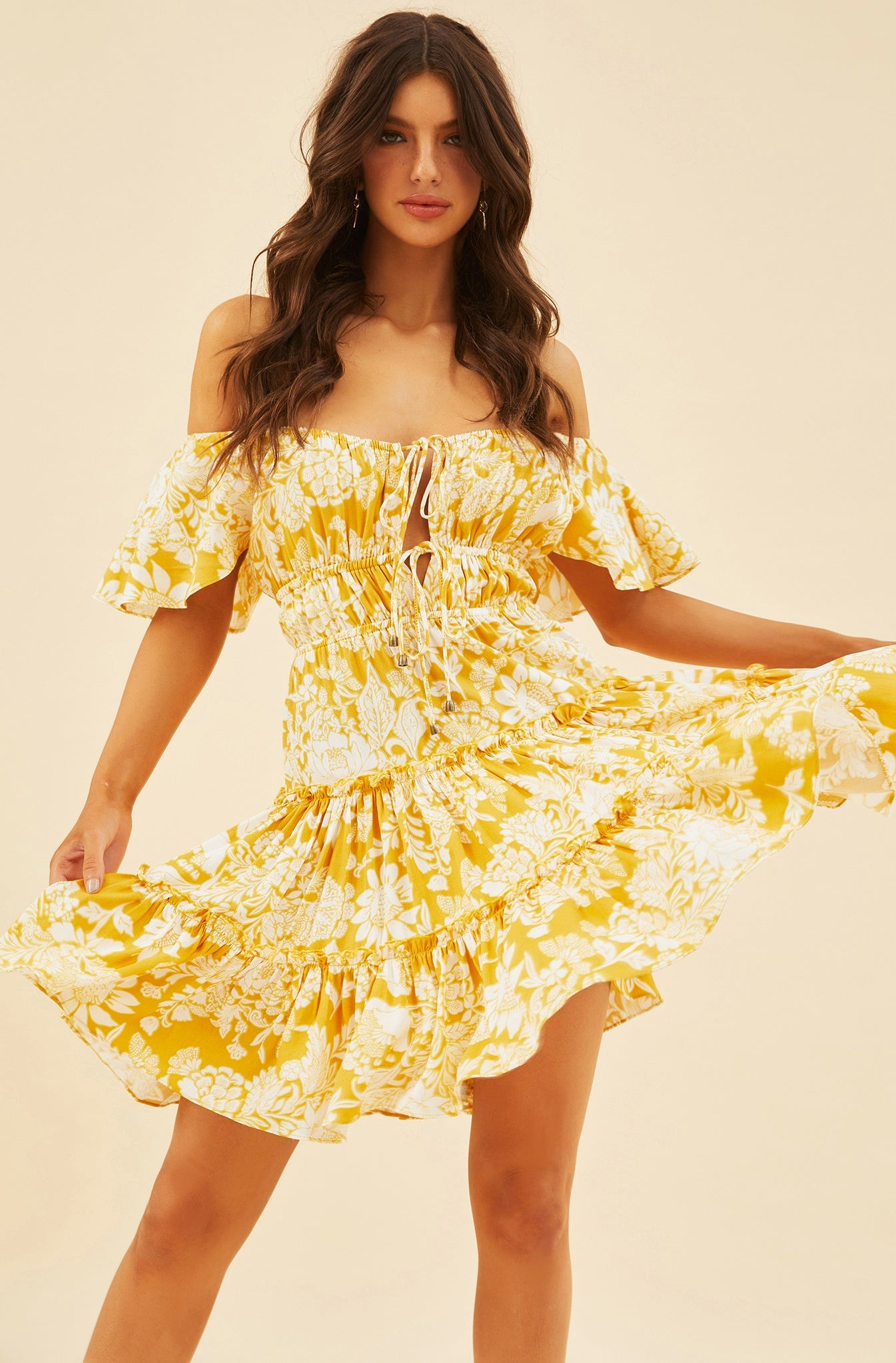 On Mine Mind Mini Dress - Yellow | Sage and Paige AUS.