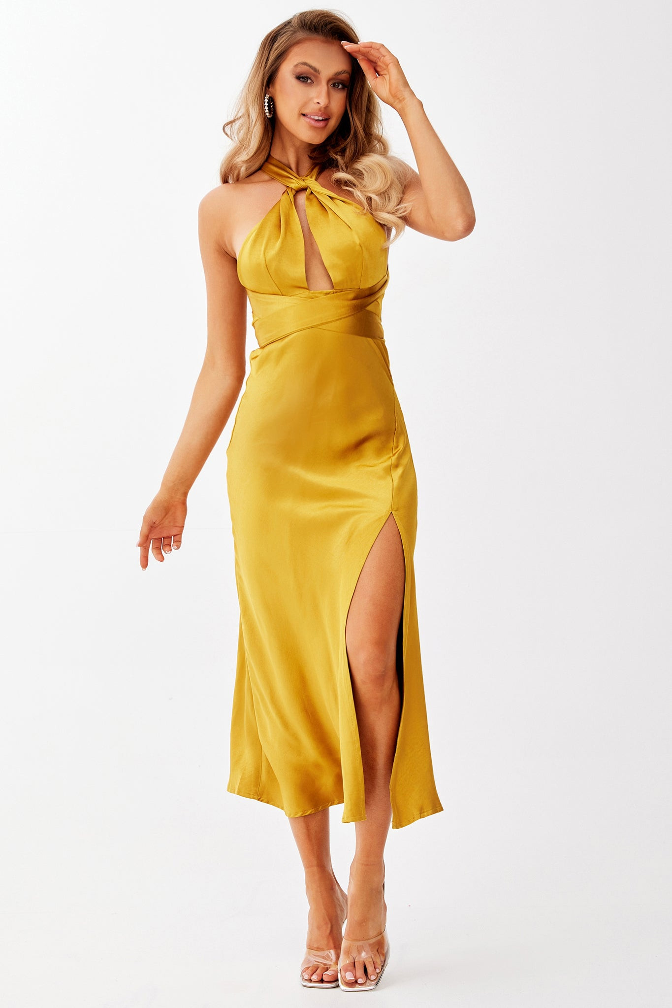 Mercedes Midi Dress - Mustard | Sage and Paige AUS.