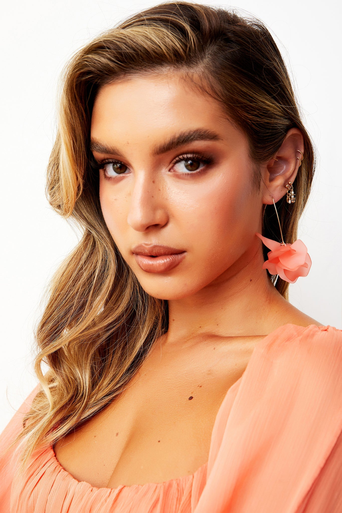 Song For Sienna Earrings - Coral | Sage and Paige AUS.
