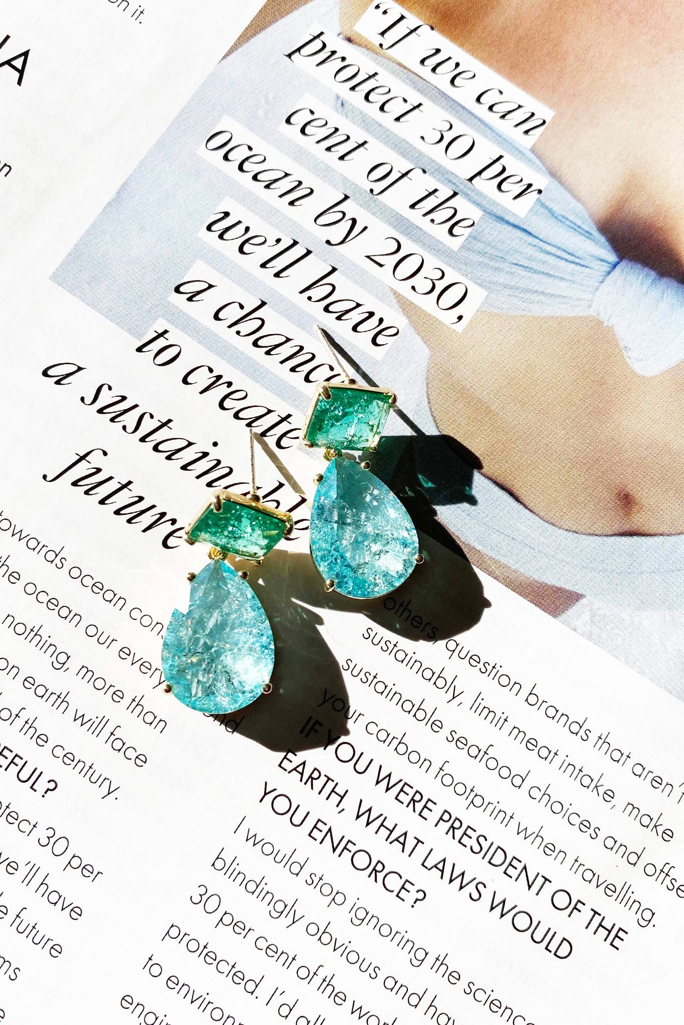 Ocean Speed Earrings - Blue | Sage and Paige AUS.