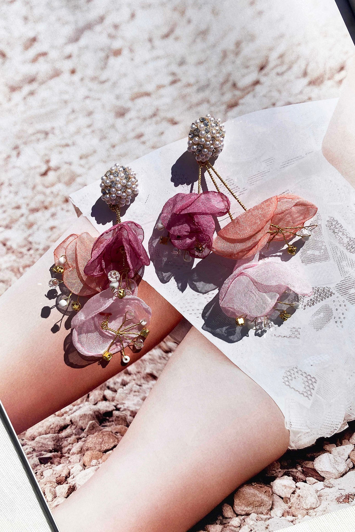 Glitz And Glam Earrings - Pink | Sage and Paige AUS.