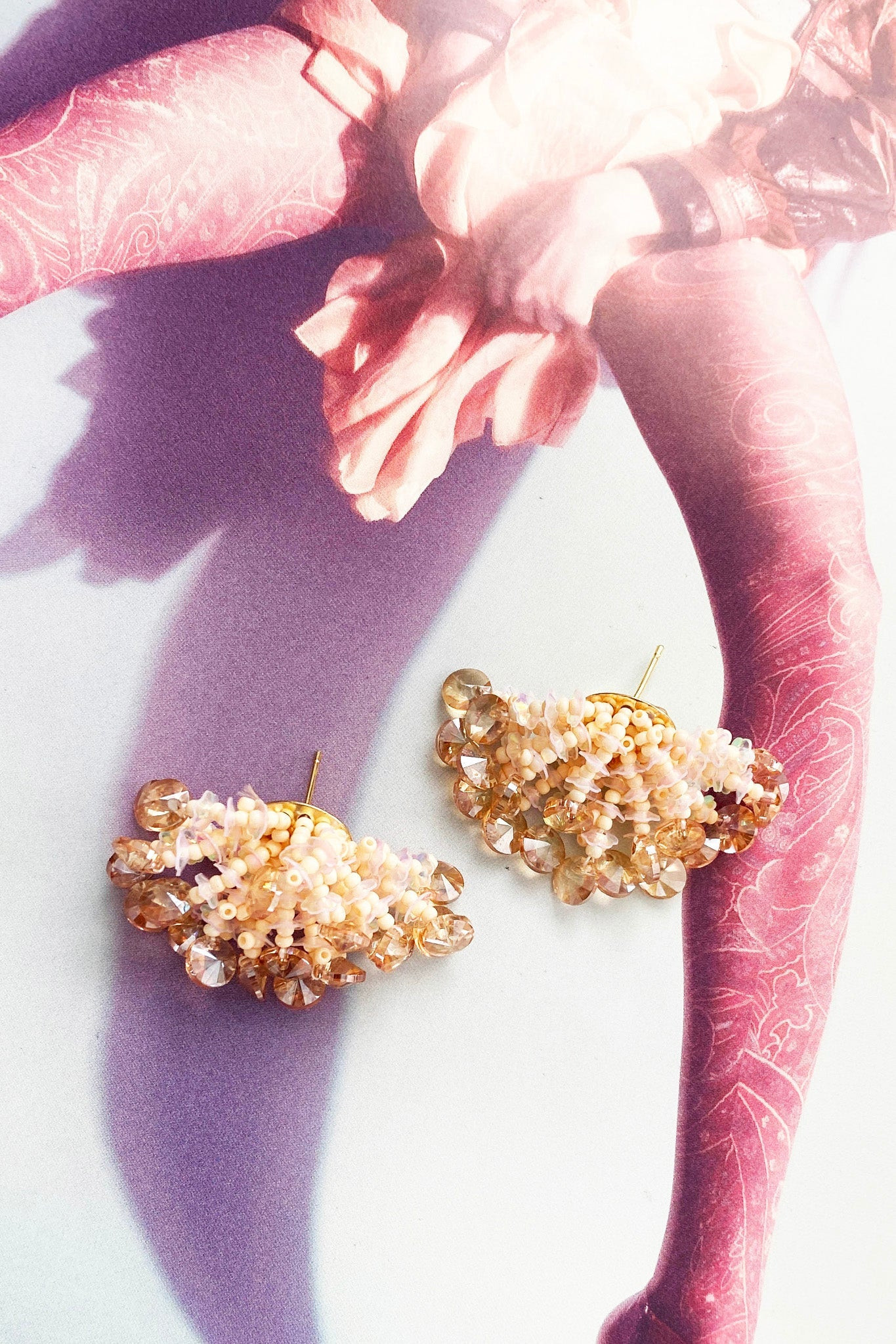 Time To Drink Earrings - Champagne | Sage and Paige AUS.