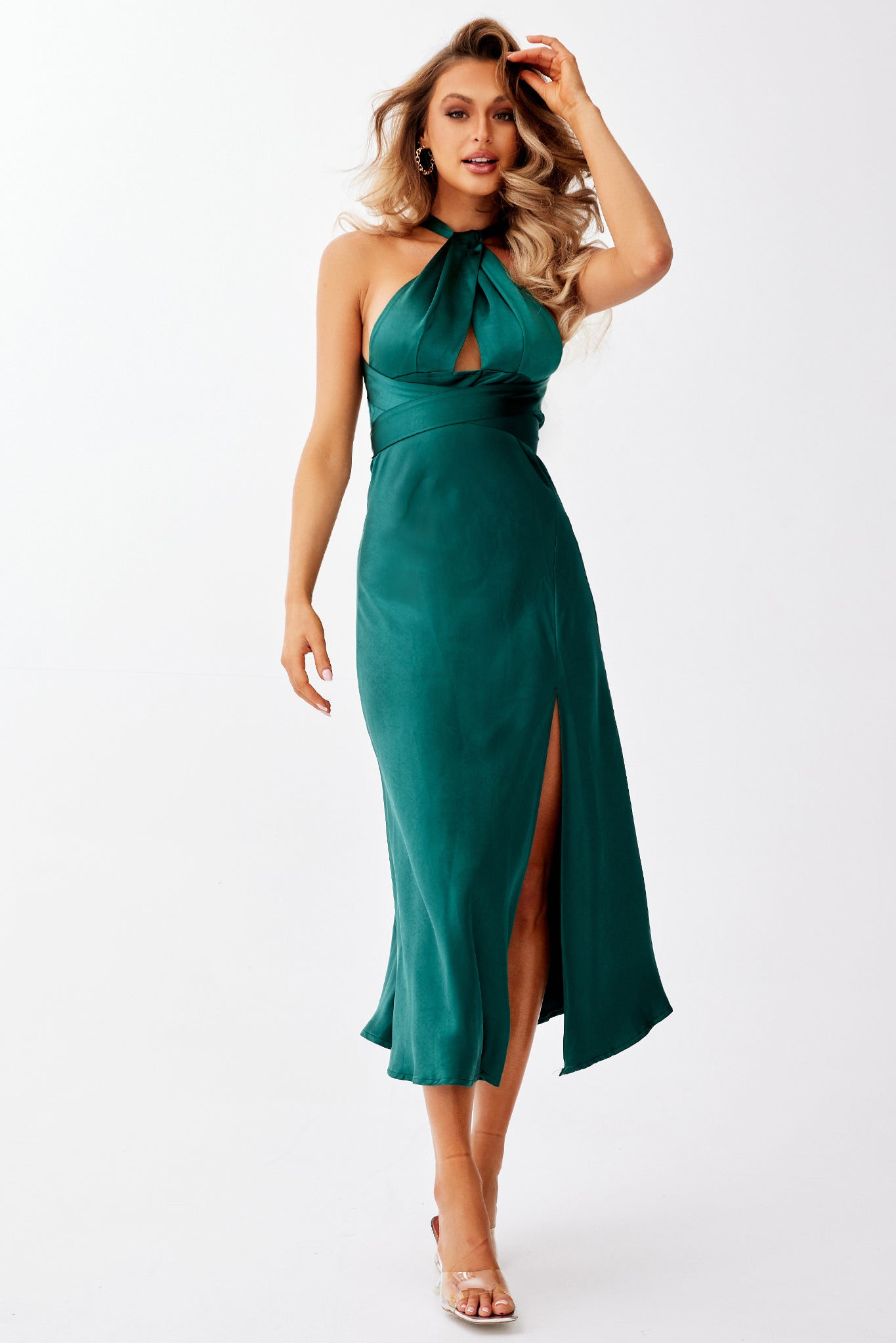 Mercedes Midi Dress - Forest Green | Sage and Paige AUS.