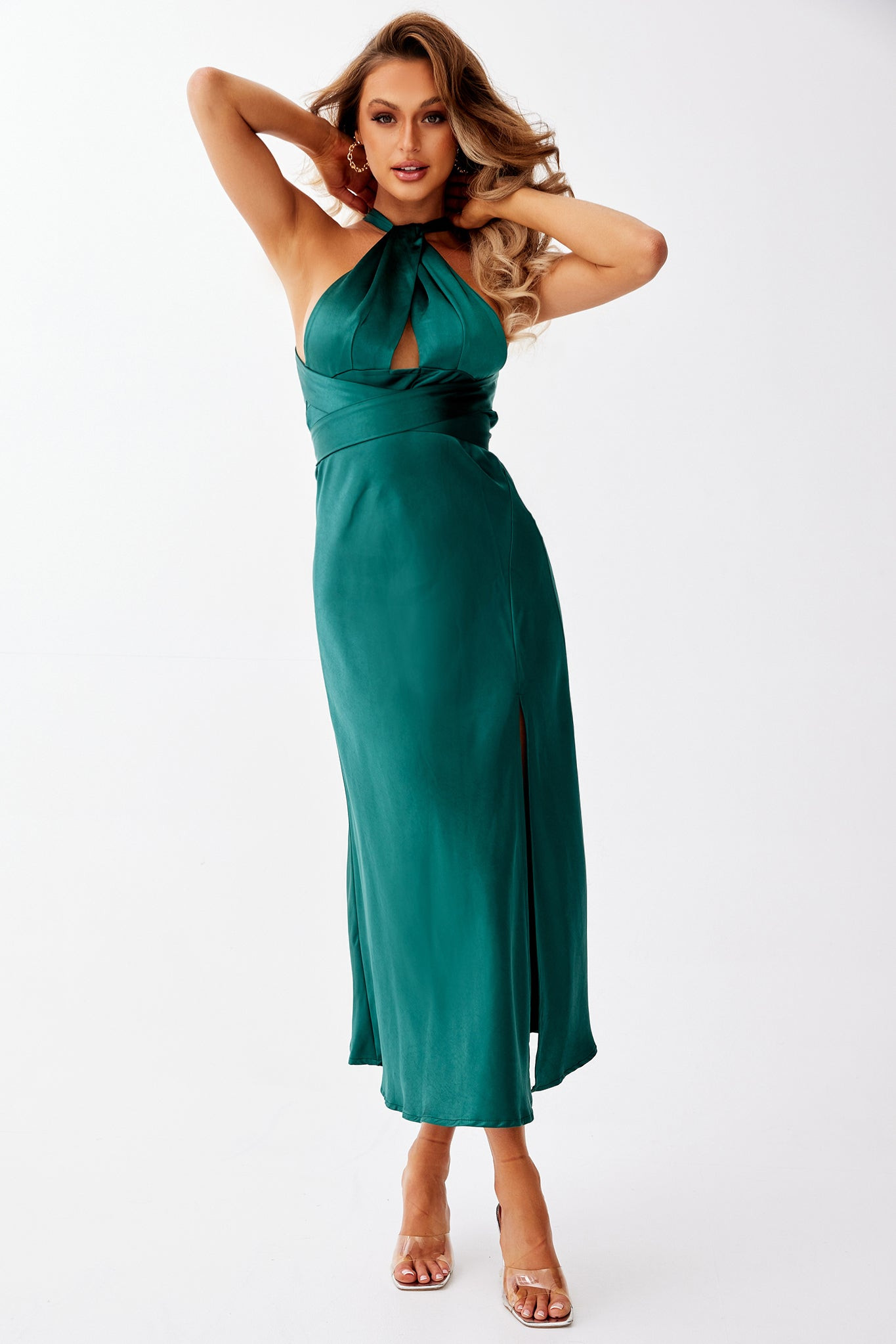 Mercedes Midi Dress - Forest Green | Sage and Paige AUS.