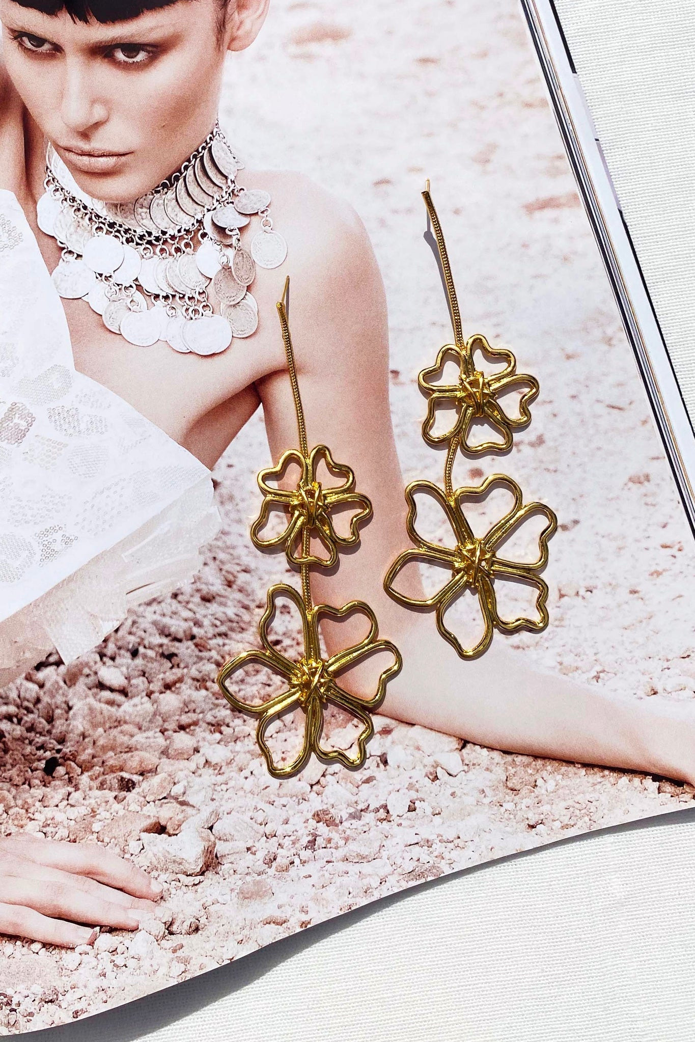 Flower Touch Earrings - Gold | Sage and Paige AUS.