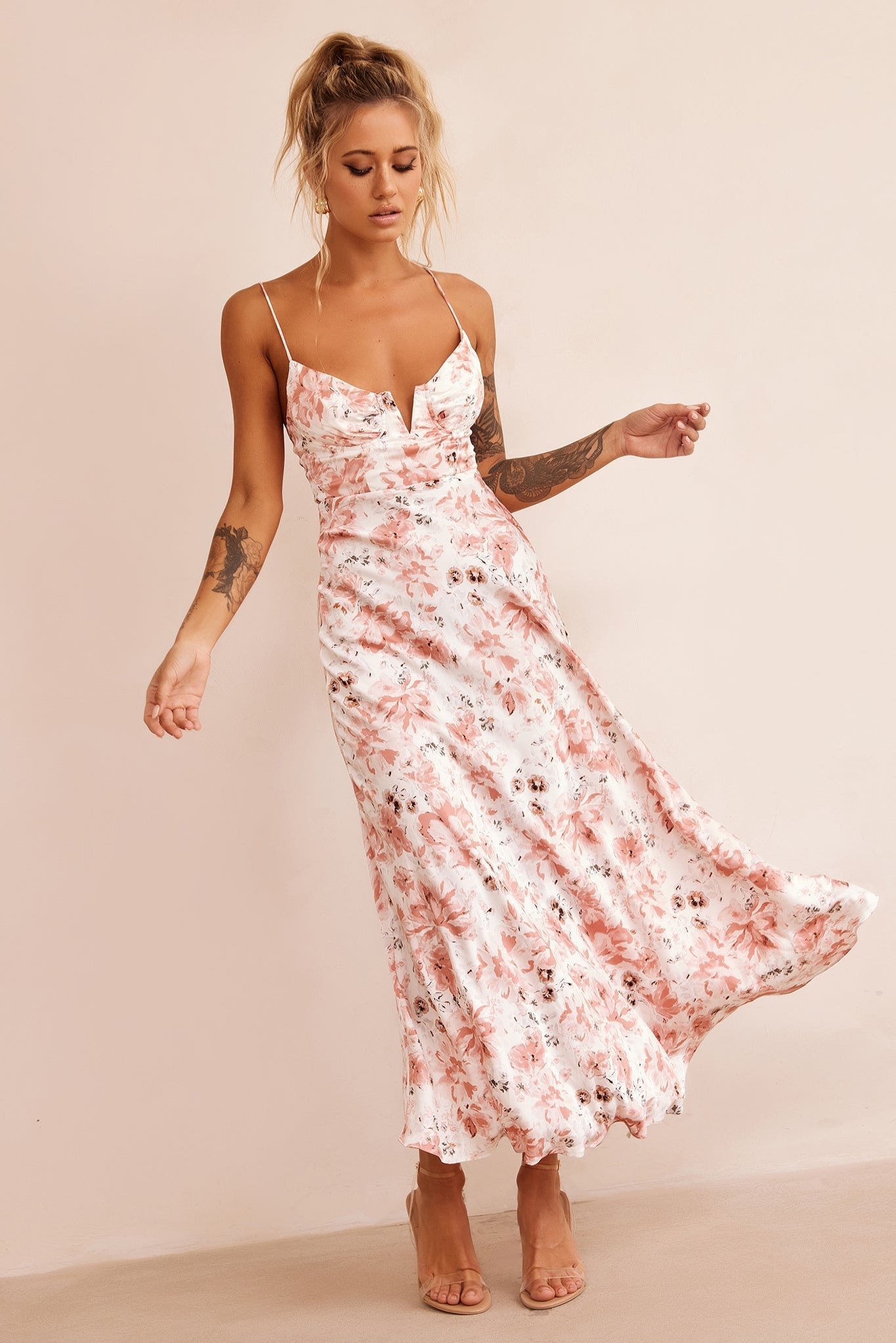 Vintage Summer Midi Dress - Rose | Sage and Paige AUS.