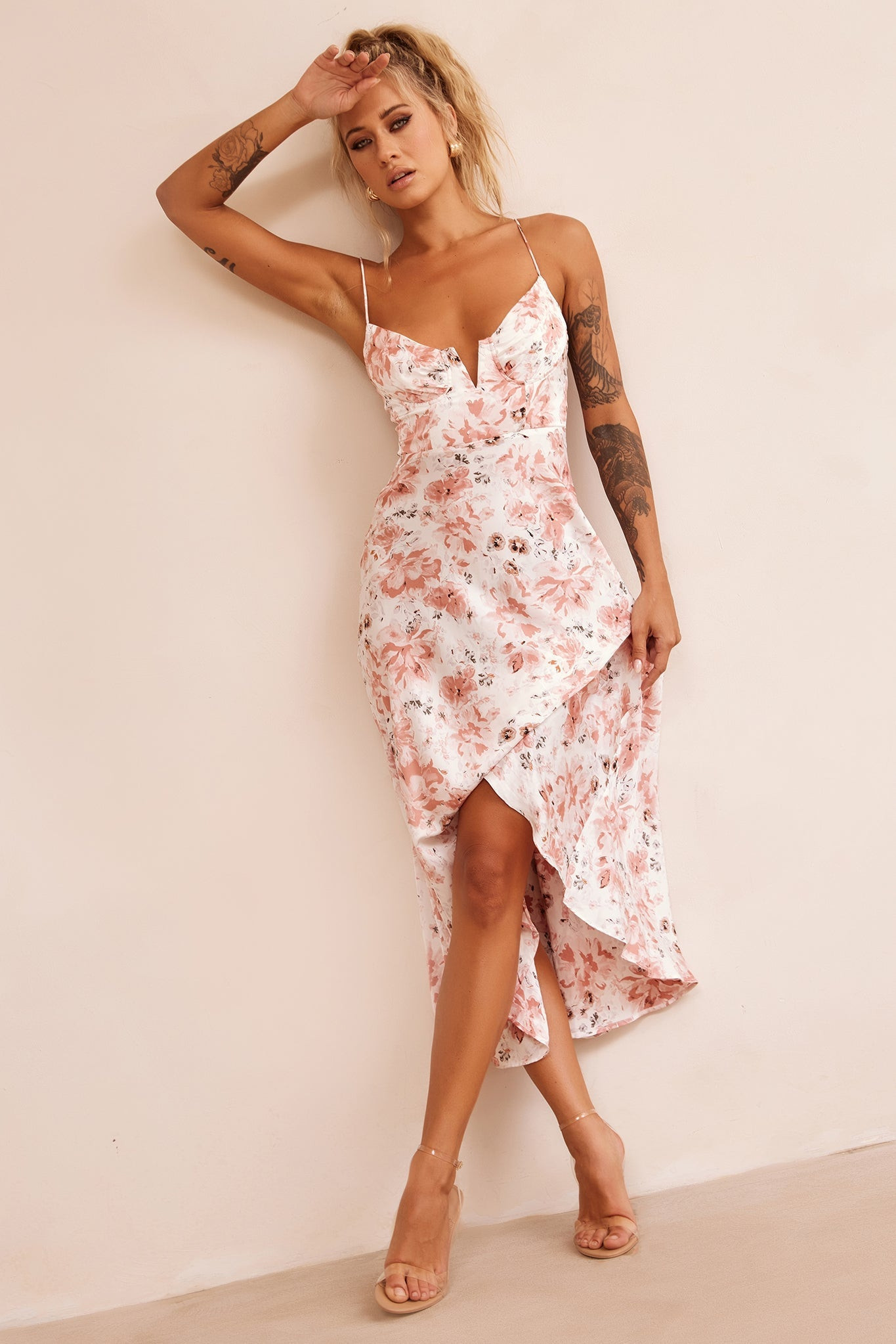 Vintage Summer Midi Dress - Rose | Sage and Paige AUS.