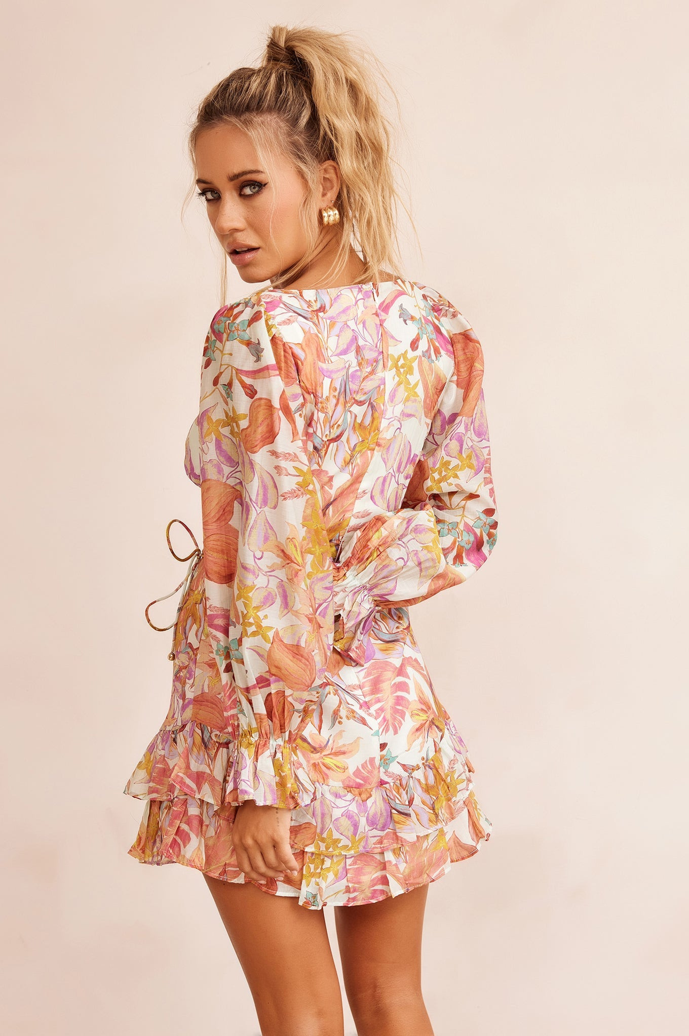 Addison Mini Dress - Orange Multi | Sage and Paige AUS.