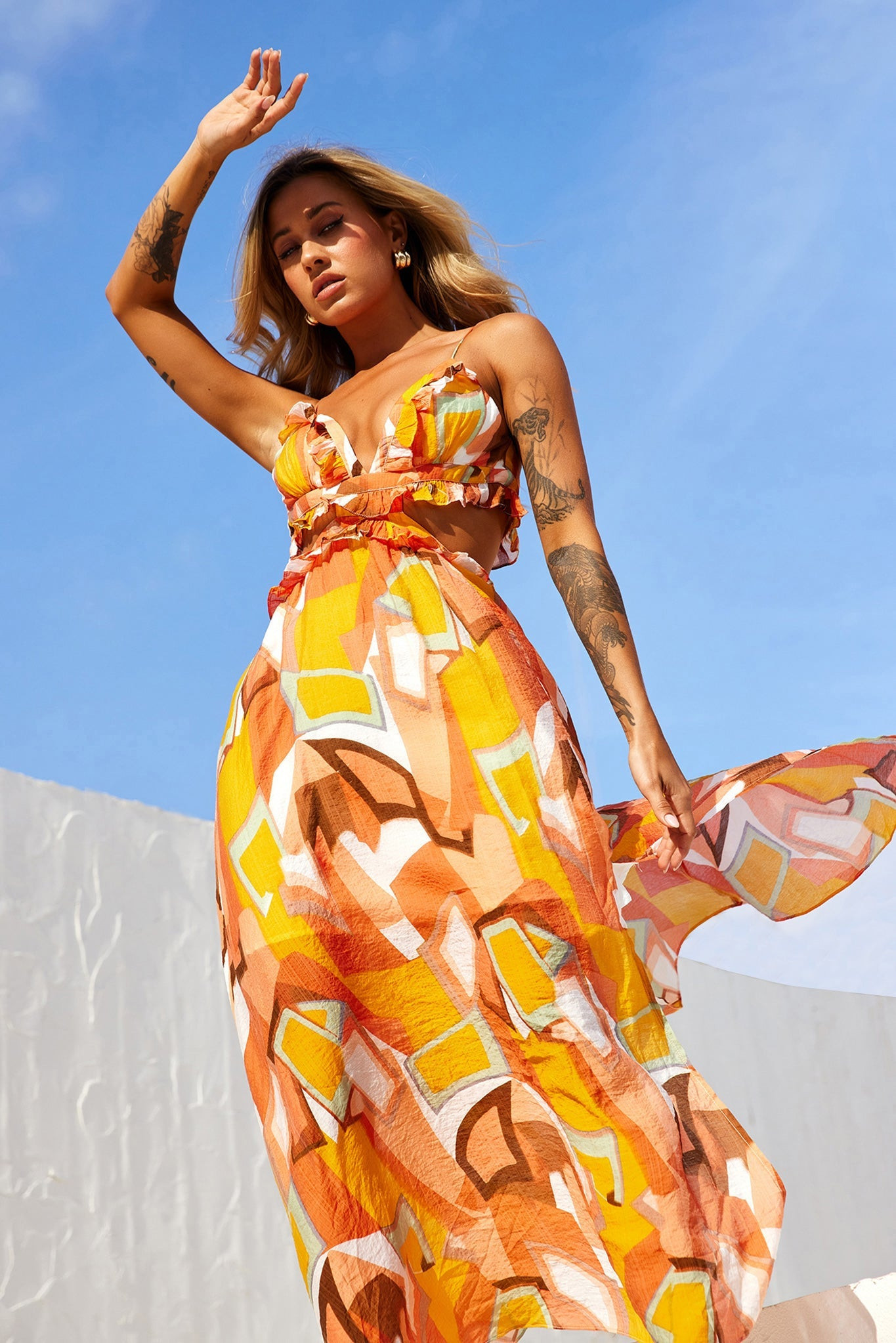 Meanwhile Maxi Dress - Orange | Sage and Paige AUS.