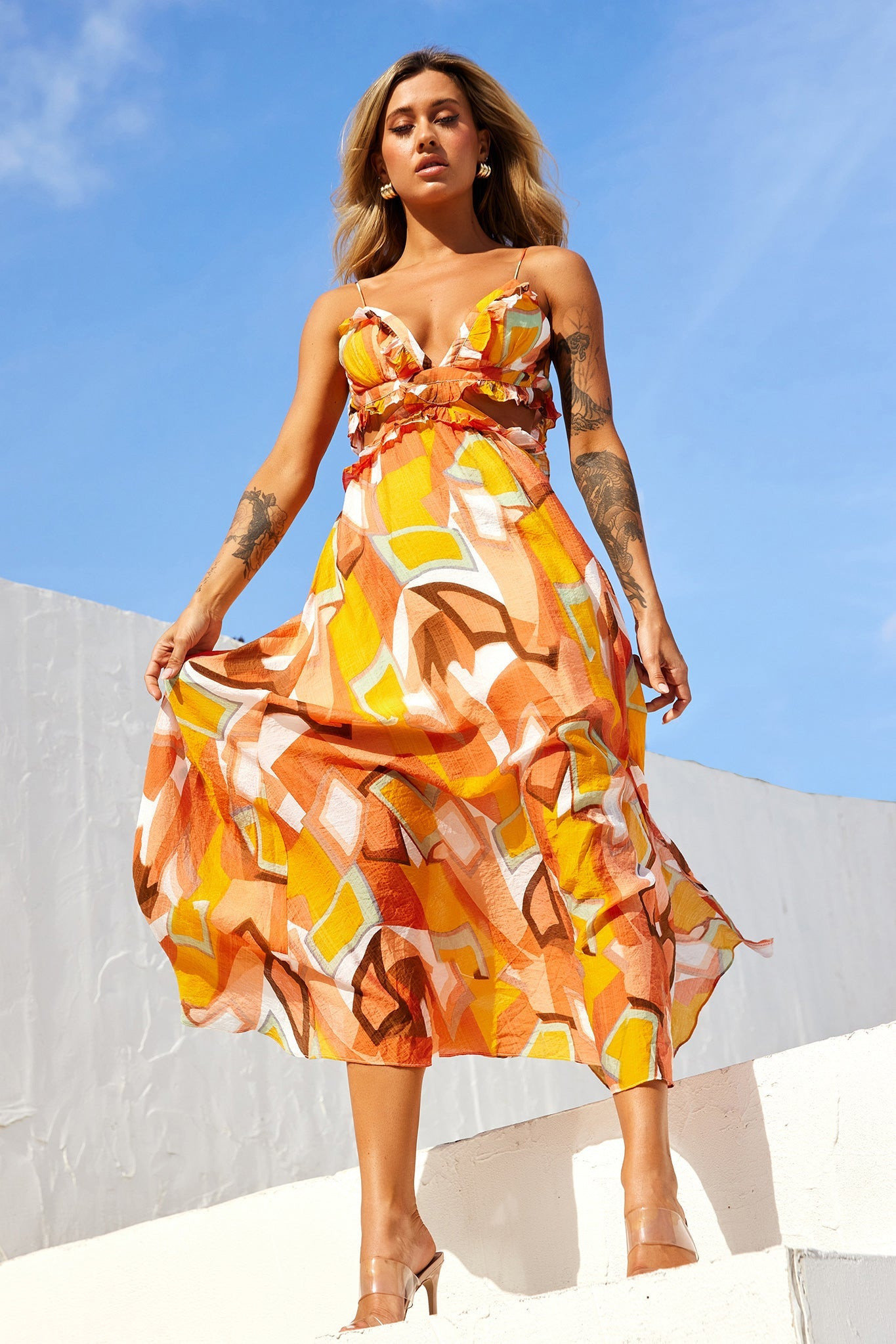 Meanwhile Maxi Dress - Orange | Sage and Paige AUS.