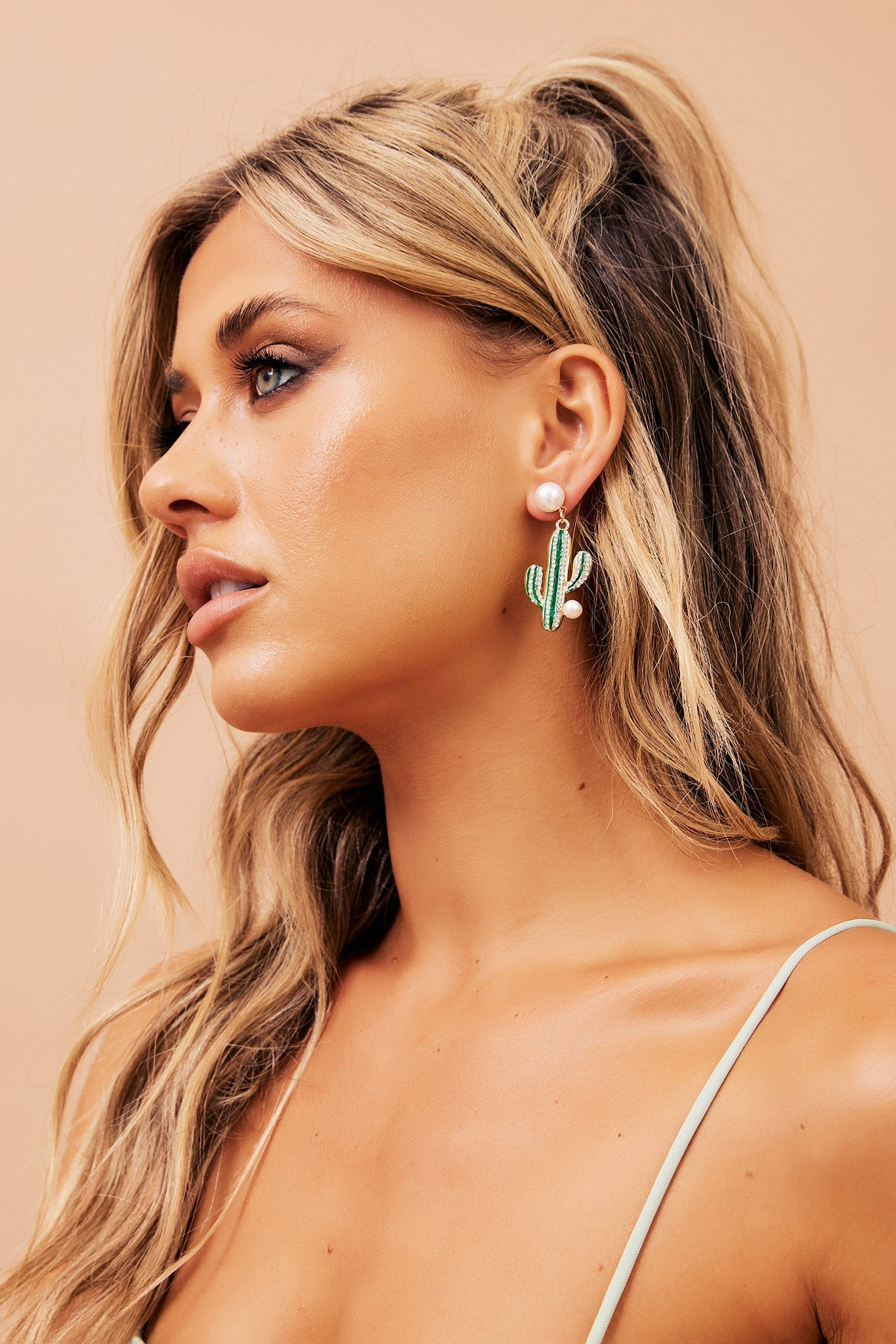 Cactus Club Earrings - Green | Sage and Paige AUS.