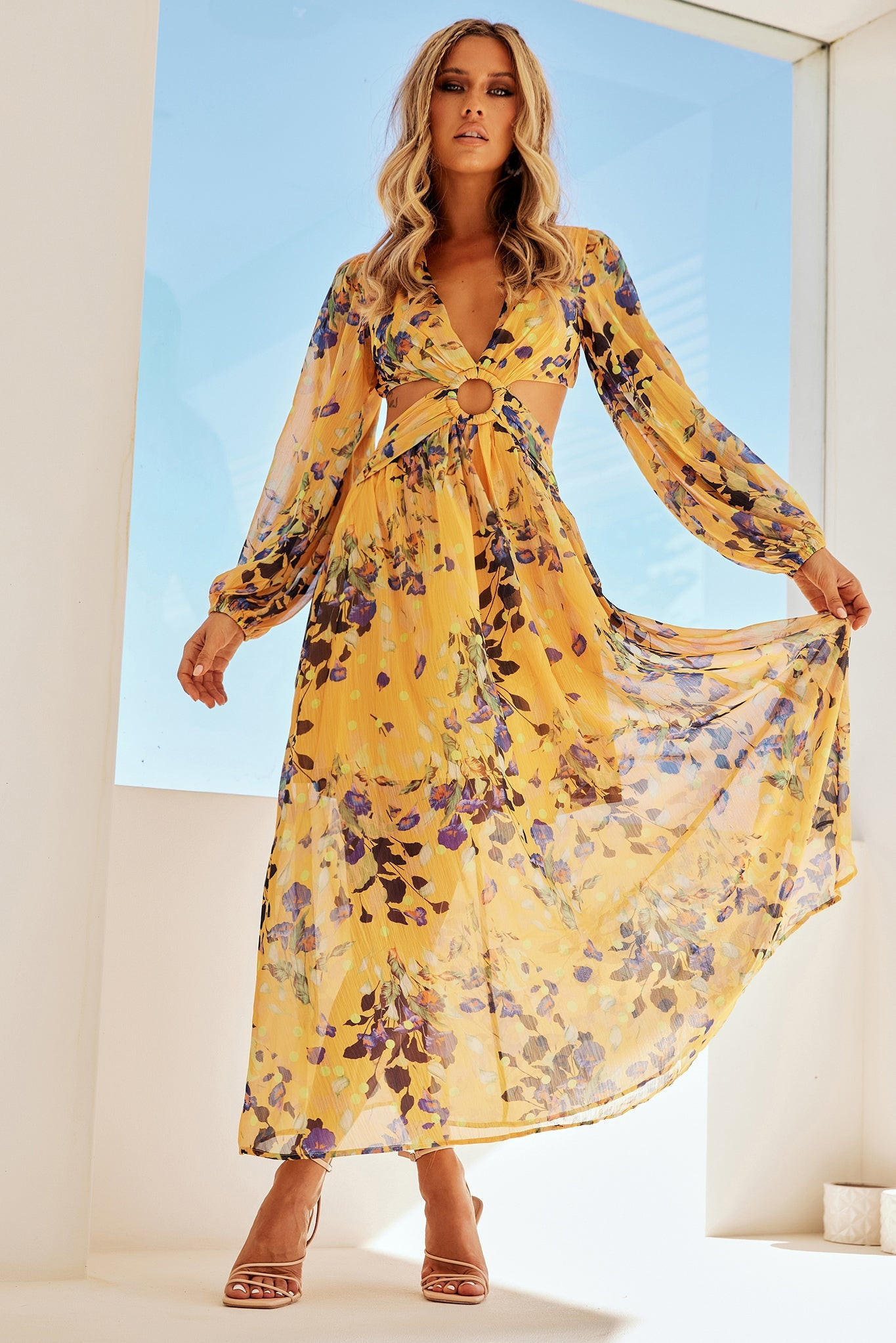 Bella Maxi Dress - Yellow | Sage and Paige AUS.