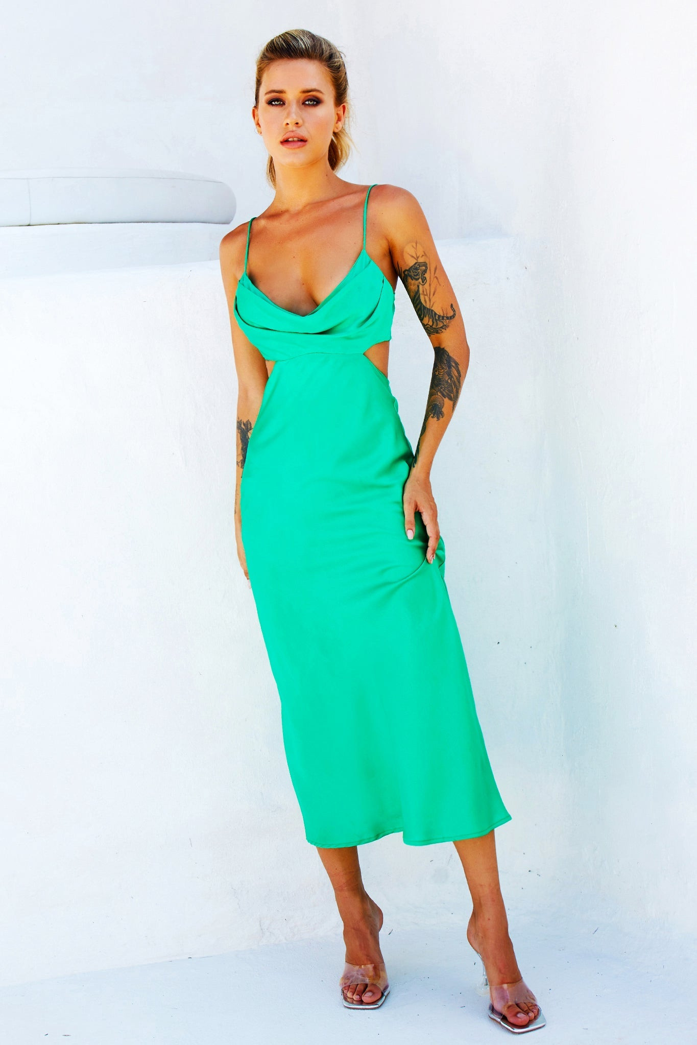 Heartbreaker Midi Dress - Emerald | Sage and Paige AUS.