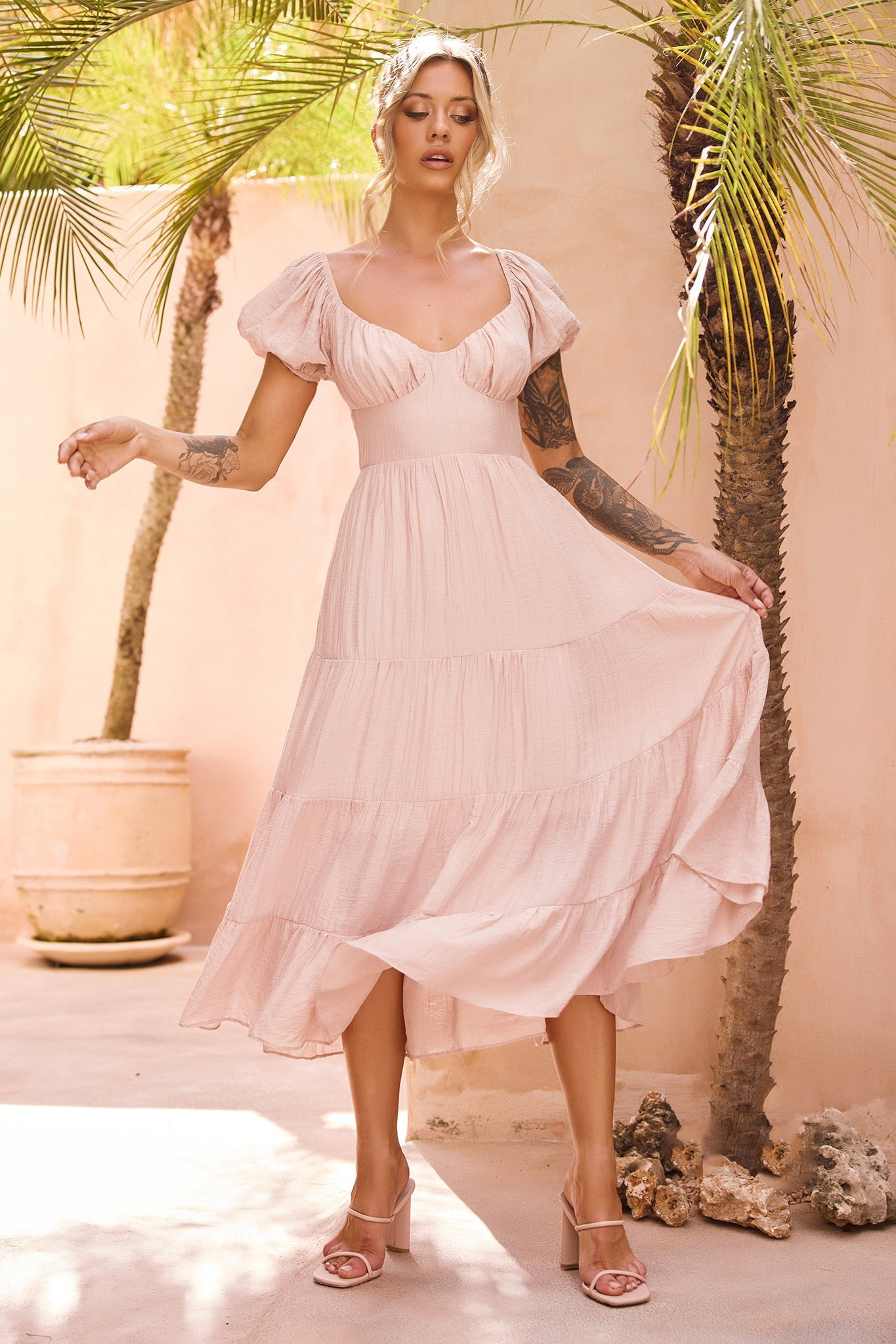 Sweetest Tea Maxi Dress - Beige | Sage and Paige AUS.