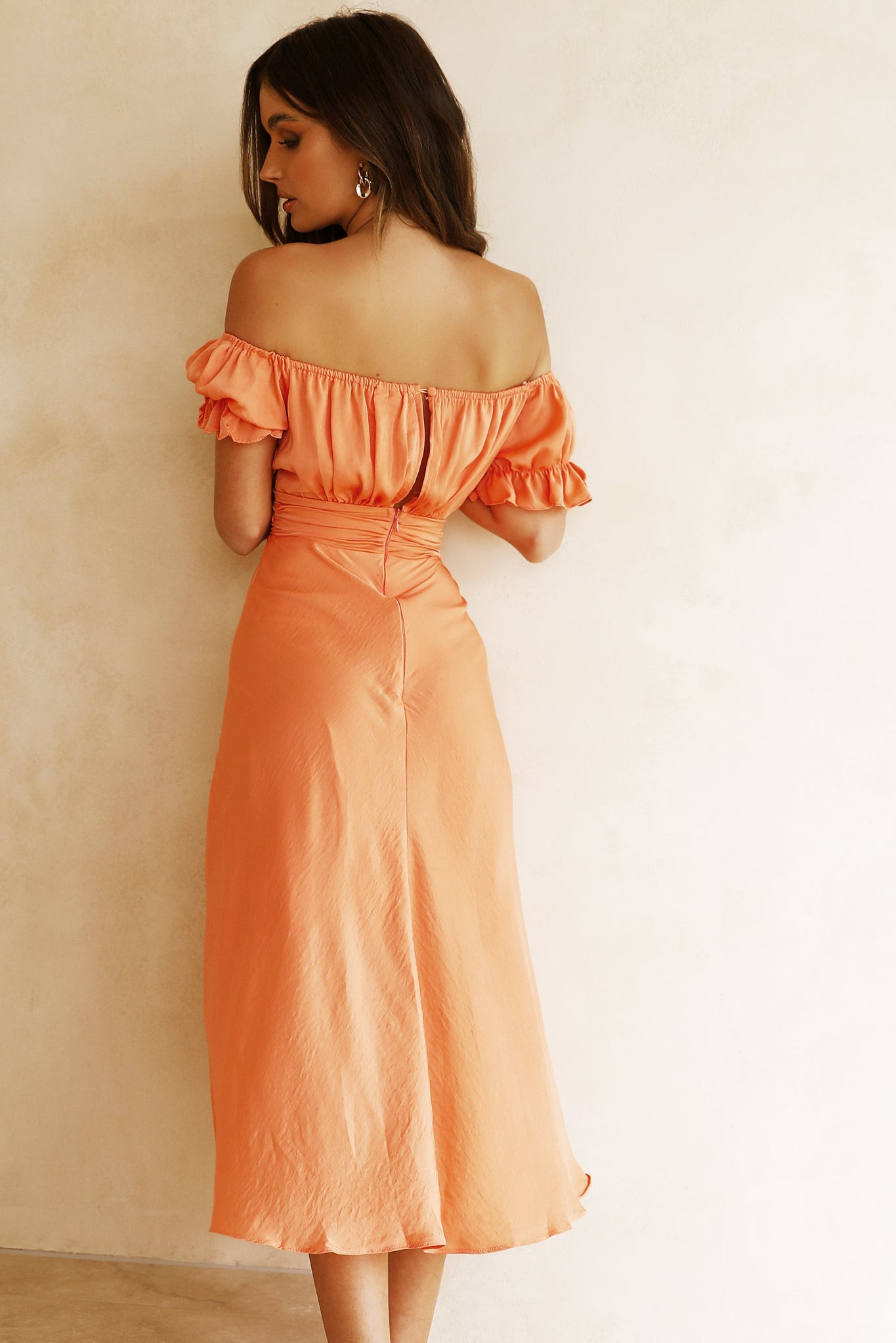 Mariner Midi Dress - Peach | Sage and Paige AUS.