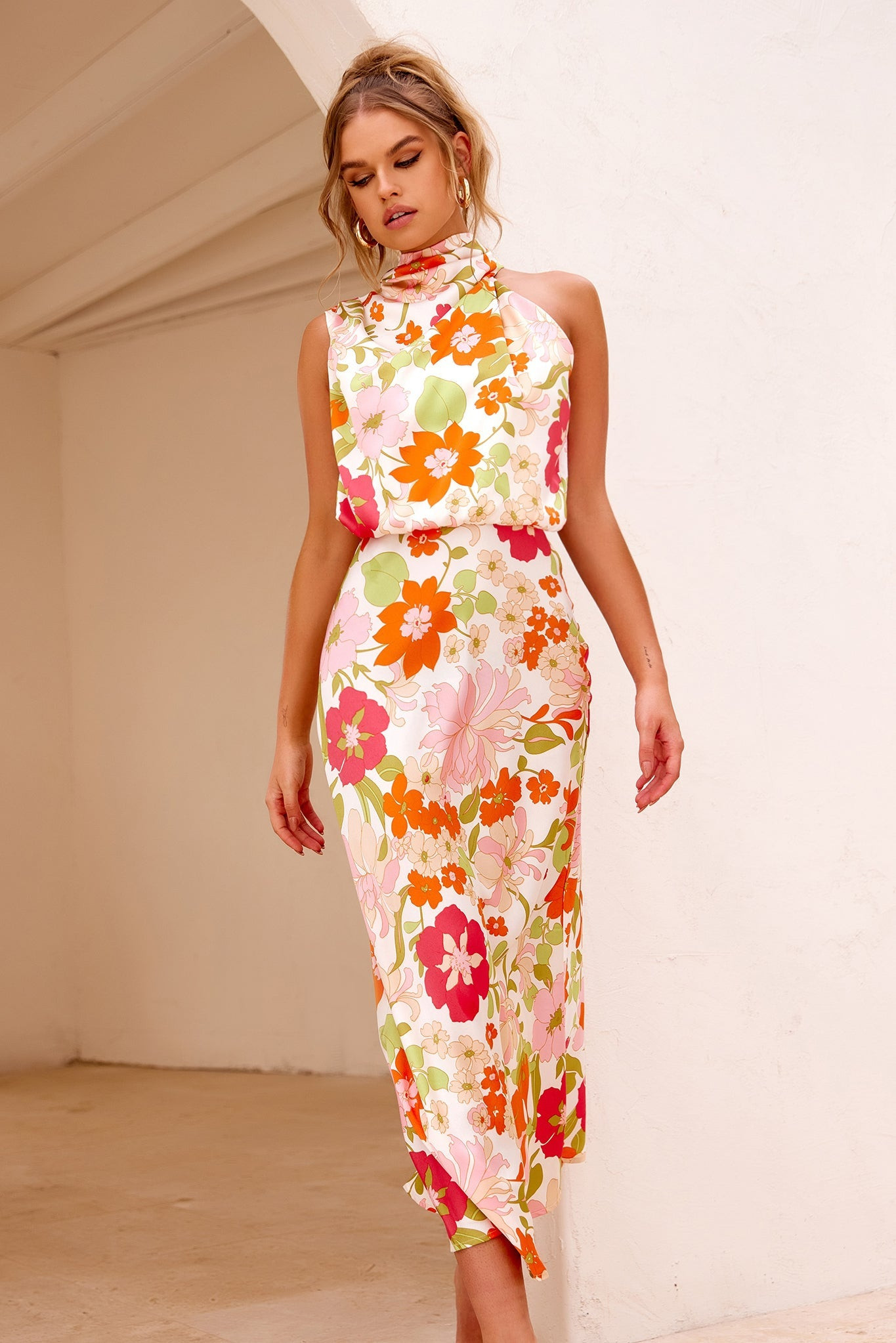 Real Love Midi Dress - Red Multi | Sage and Paige AUS.