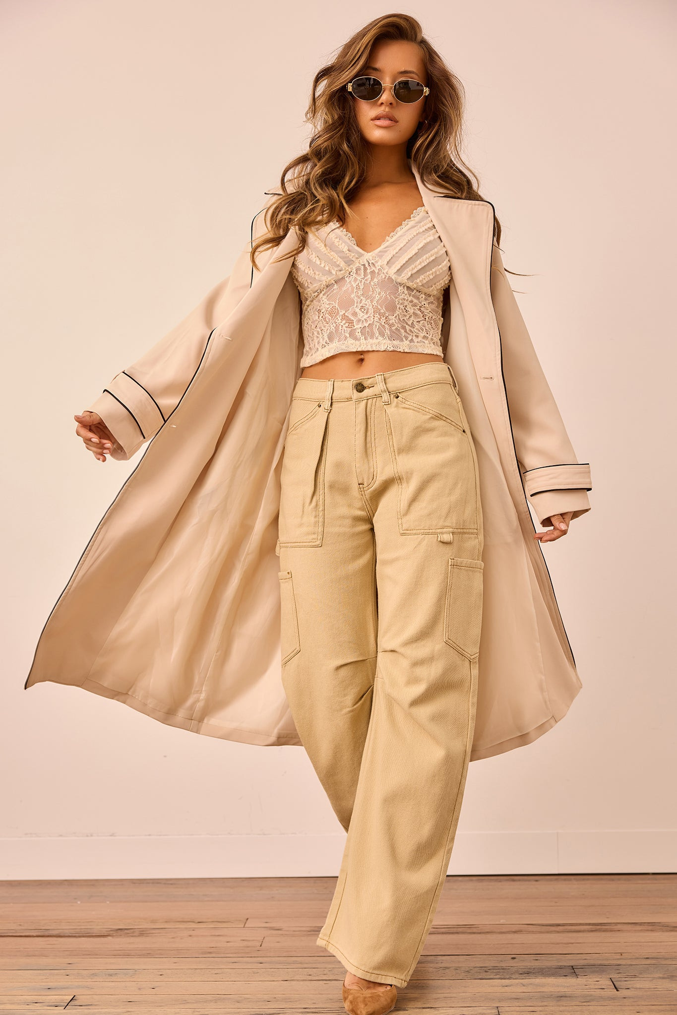 Calla Lilly Trench Coat - Beige