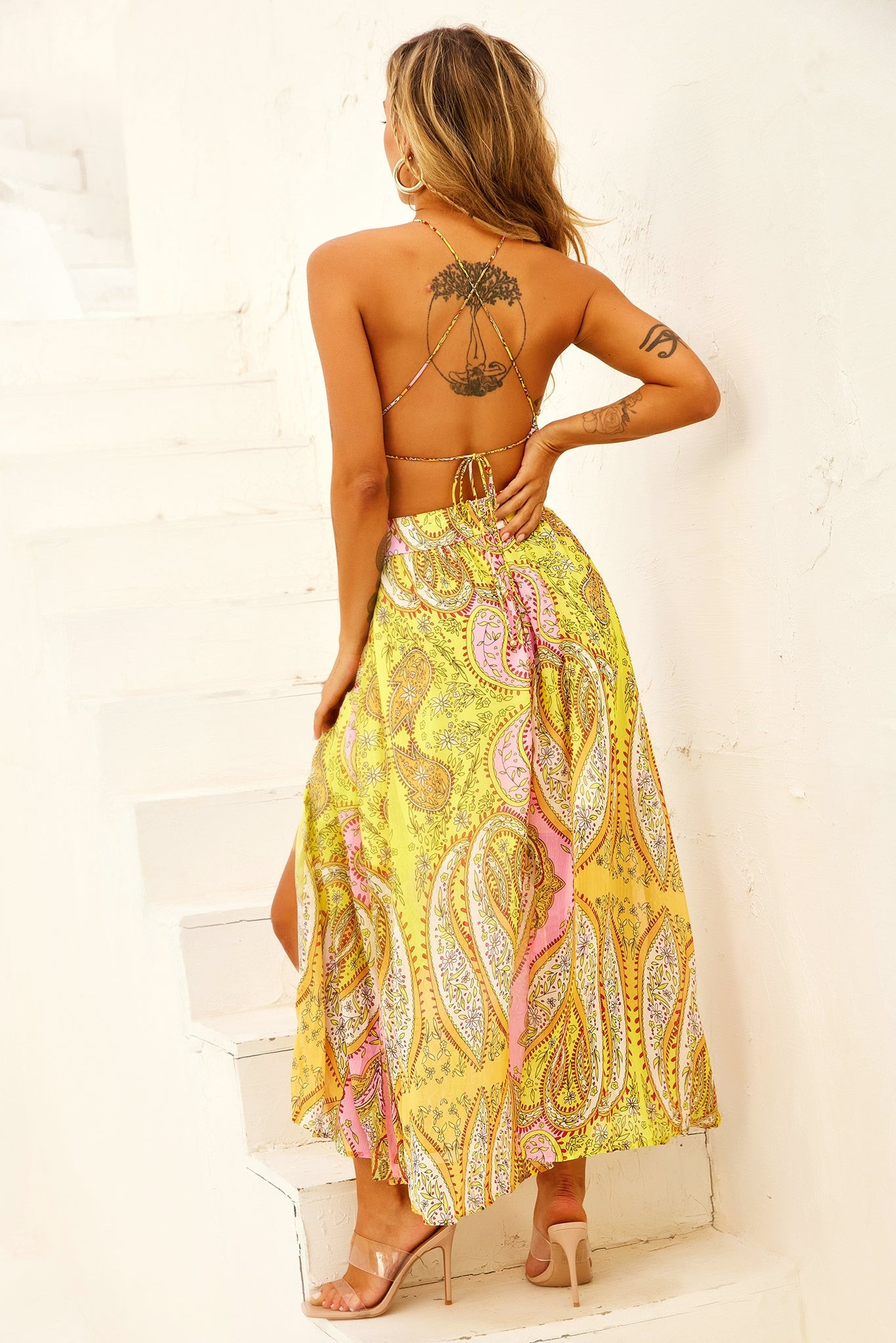 Havana Bloom Maxi Dress - Yellow Multi | Sage and Paige AUS.