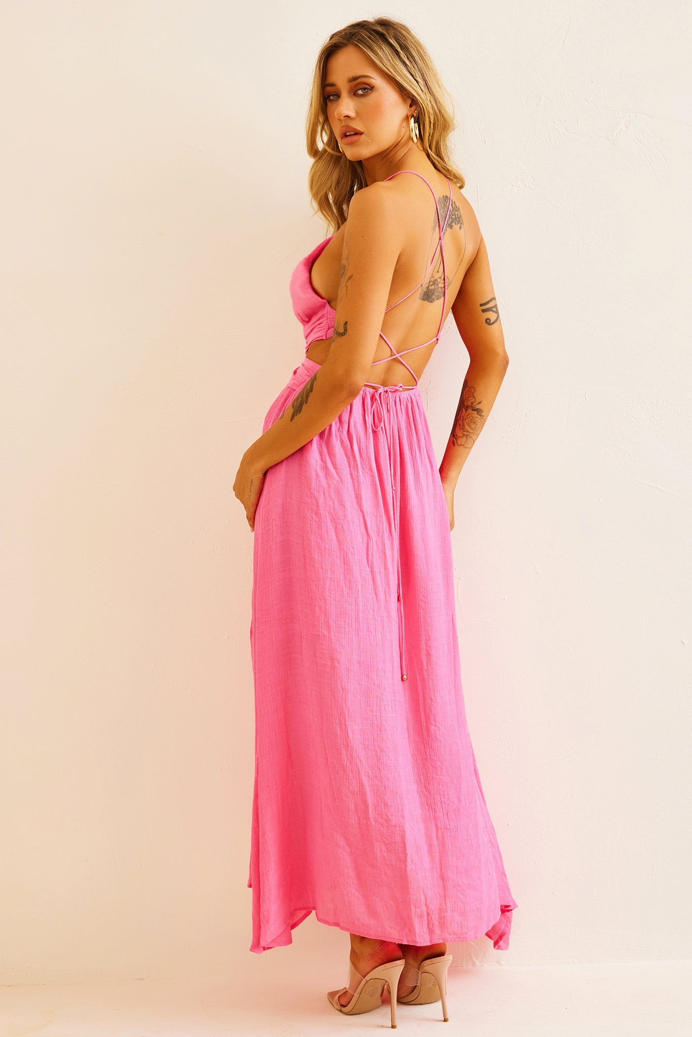 Dolly Maxi Dress - Pink | Sage and Paige AUS.