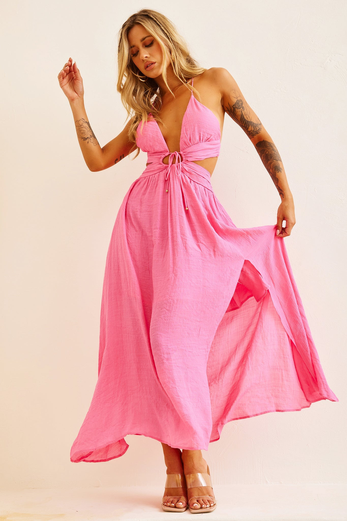 Dolly Maxi Dress - Pink | Sage and Paige AUS.