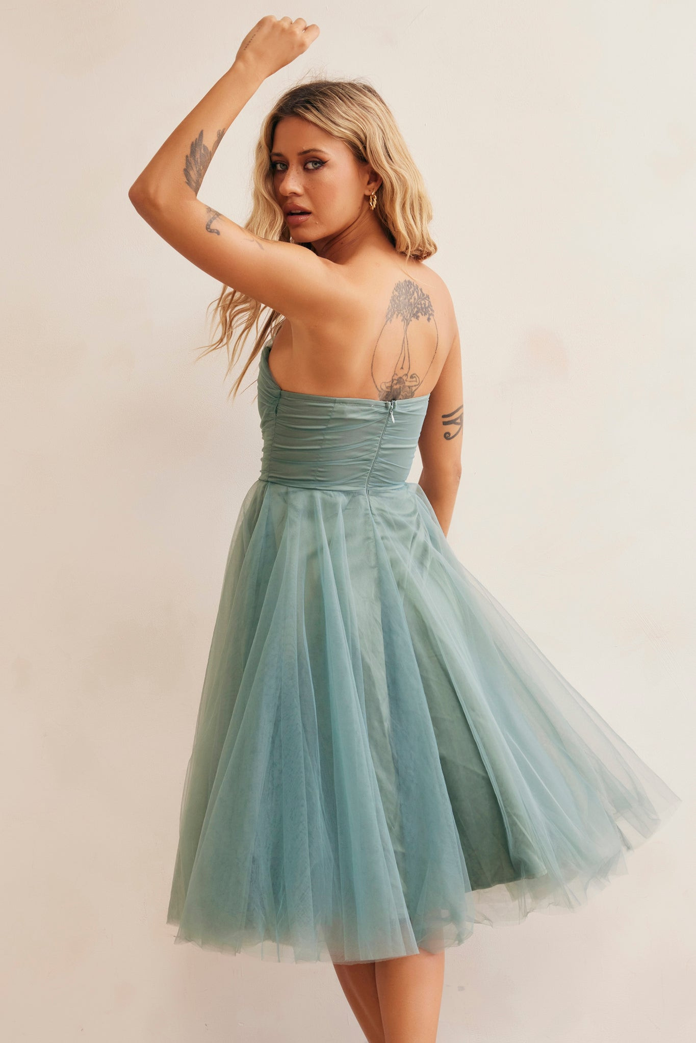 Swingin' It Midi Dress - Sage | Sage and Paige AUS.