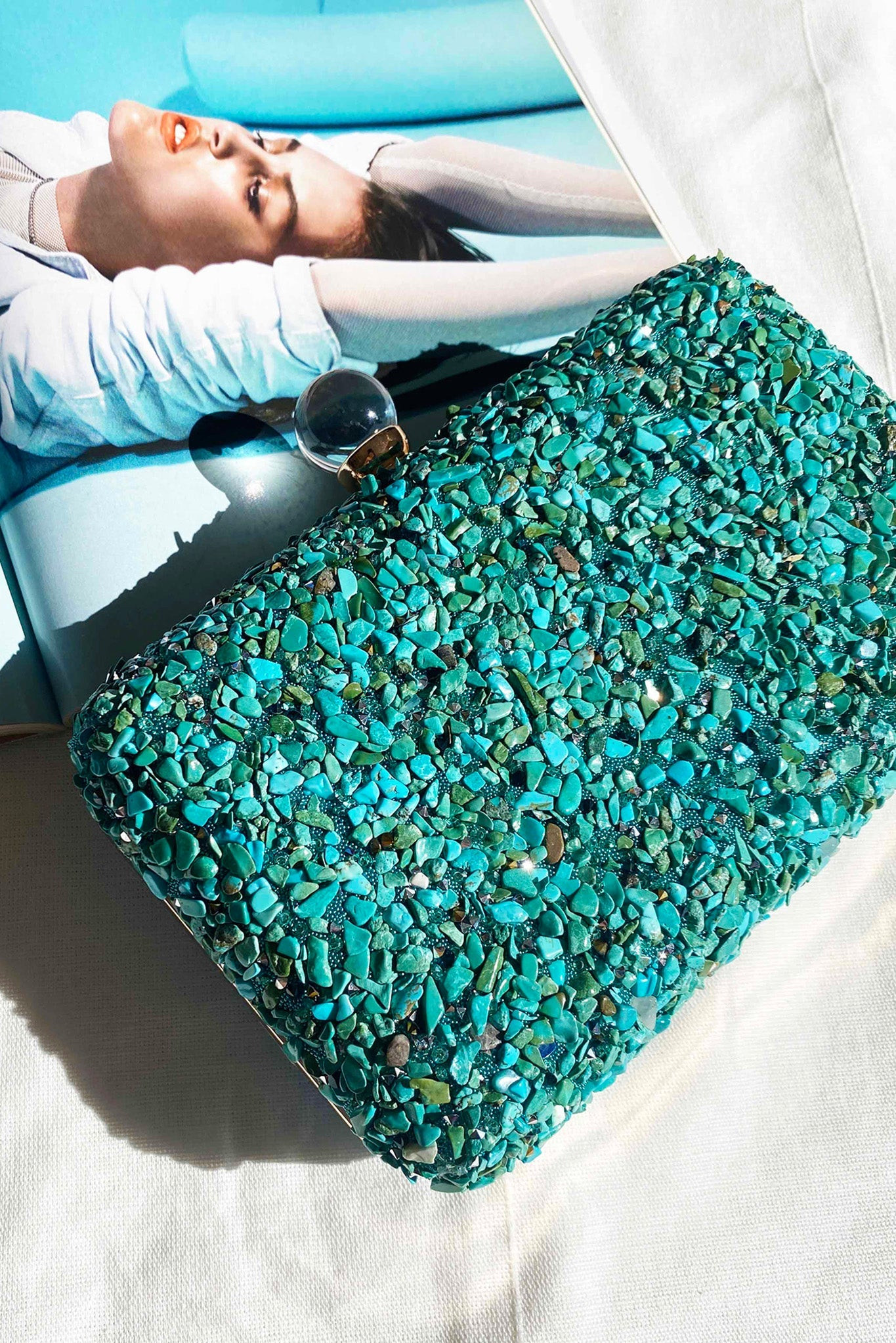 High Standard Clutch Bag - Aqua | Sage and Paige AUS.