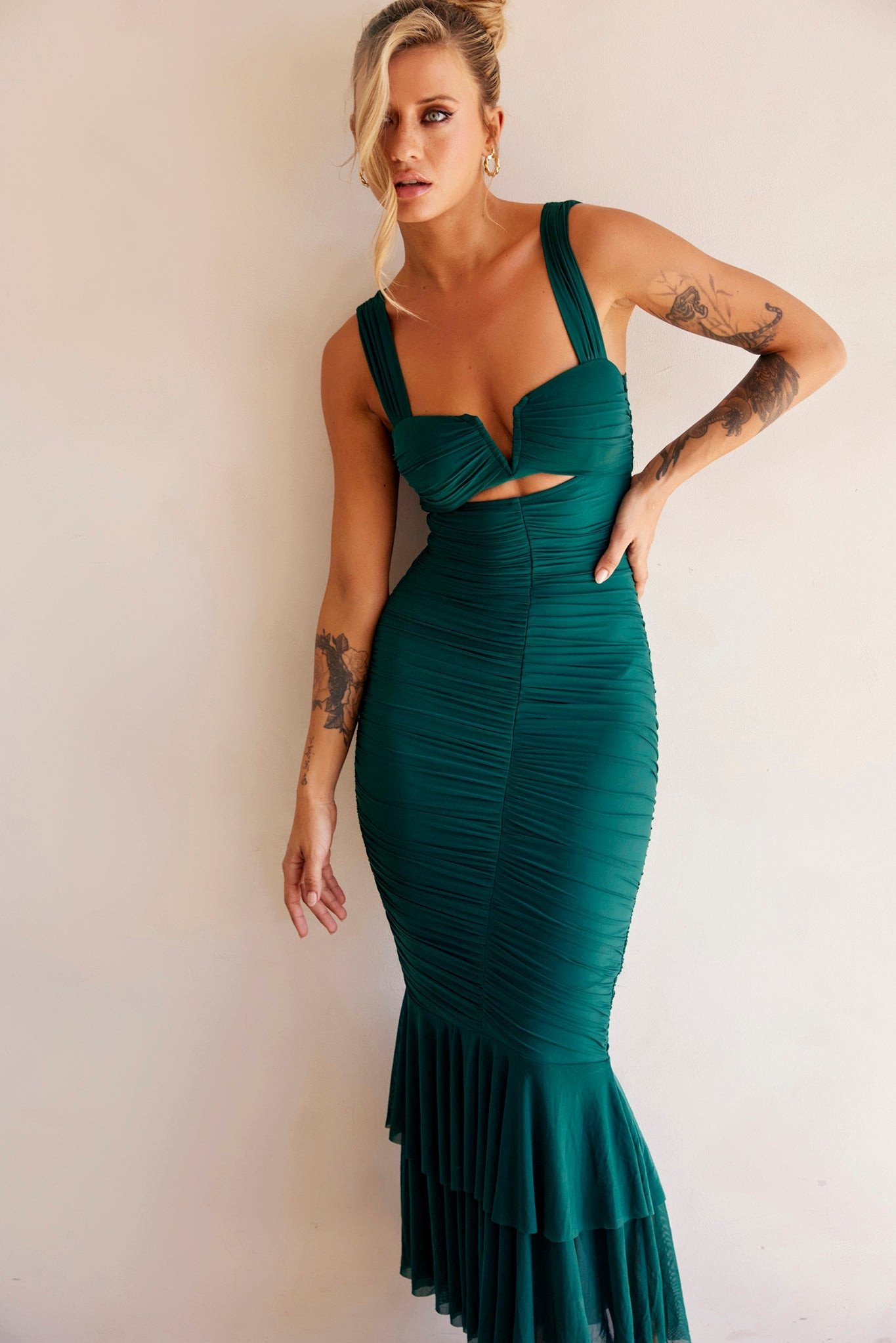 Eternal Muse Maxi Dress - Forest Green | Sage and Paige AUS.