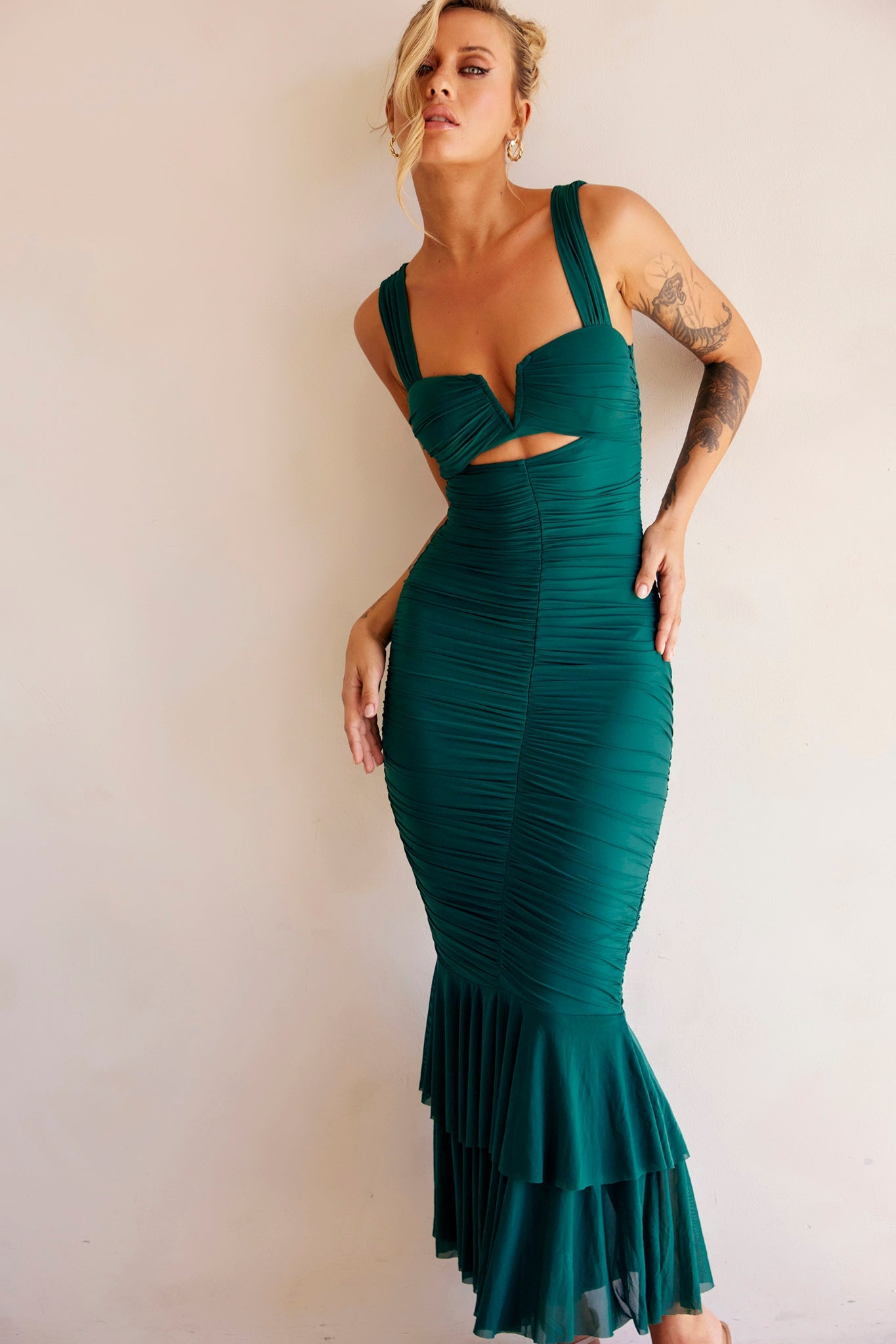 Eternal Muse Maxi Dress - Forest Green | Sage and Paige AUS.