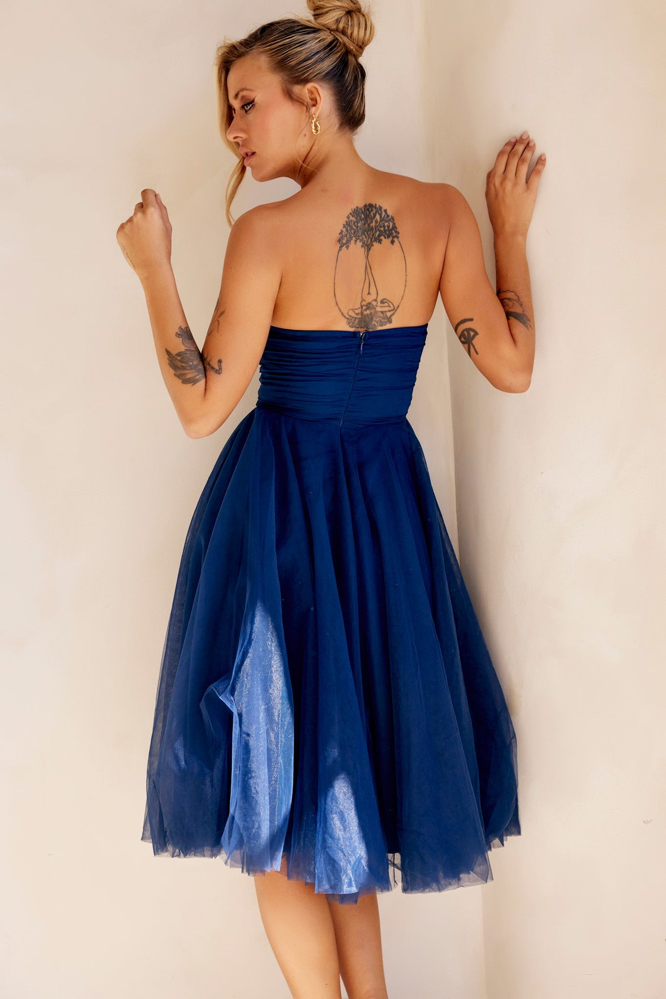 Swingin' It Midi Dress - Navy | Sage and Paige AUS.