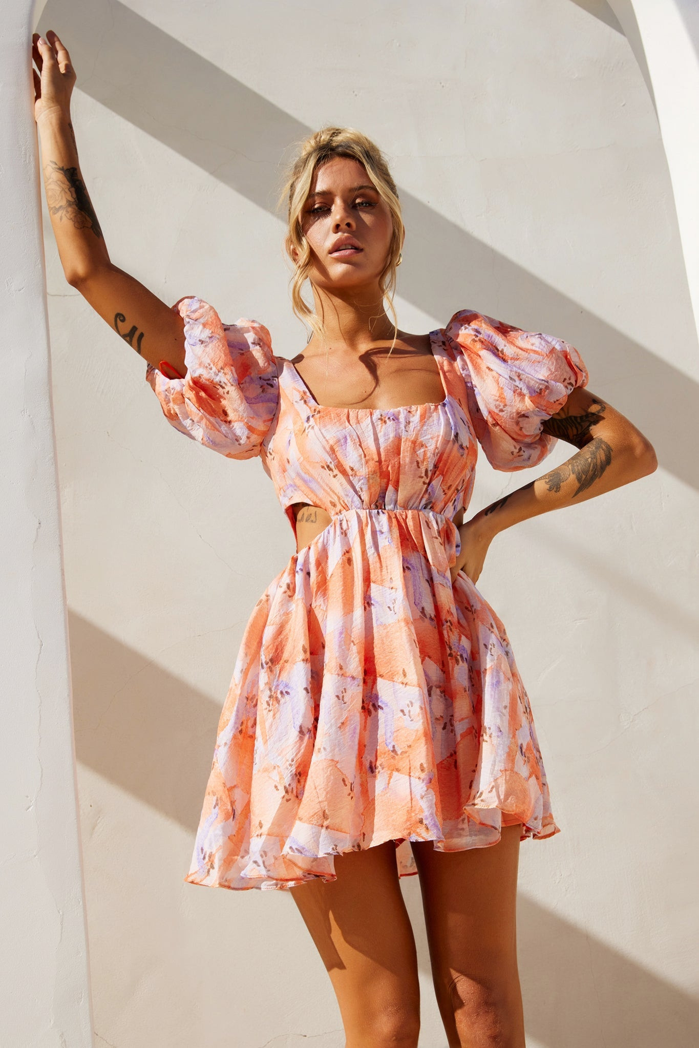 Woodington Sky Mini Dress - Orange | Sage and Paige AUS.