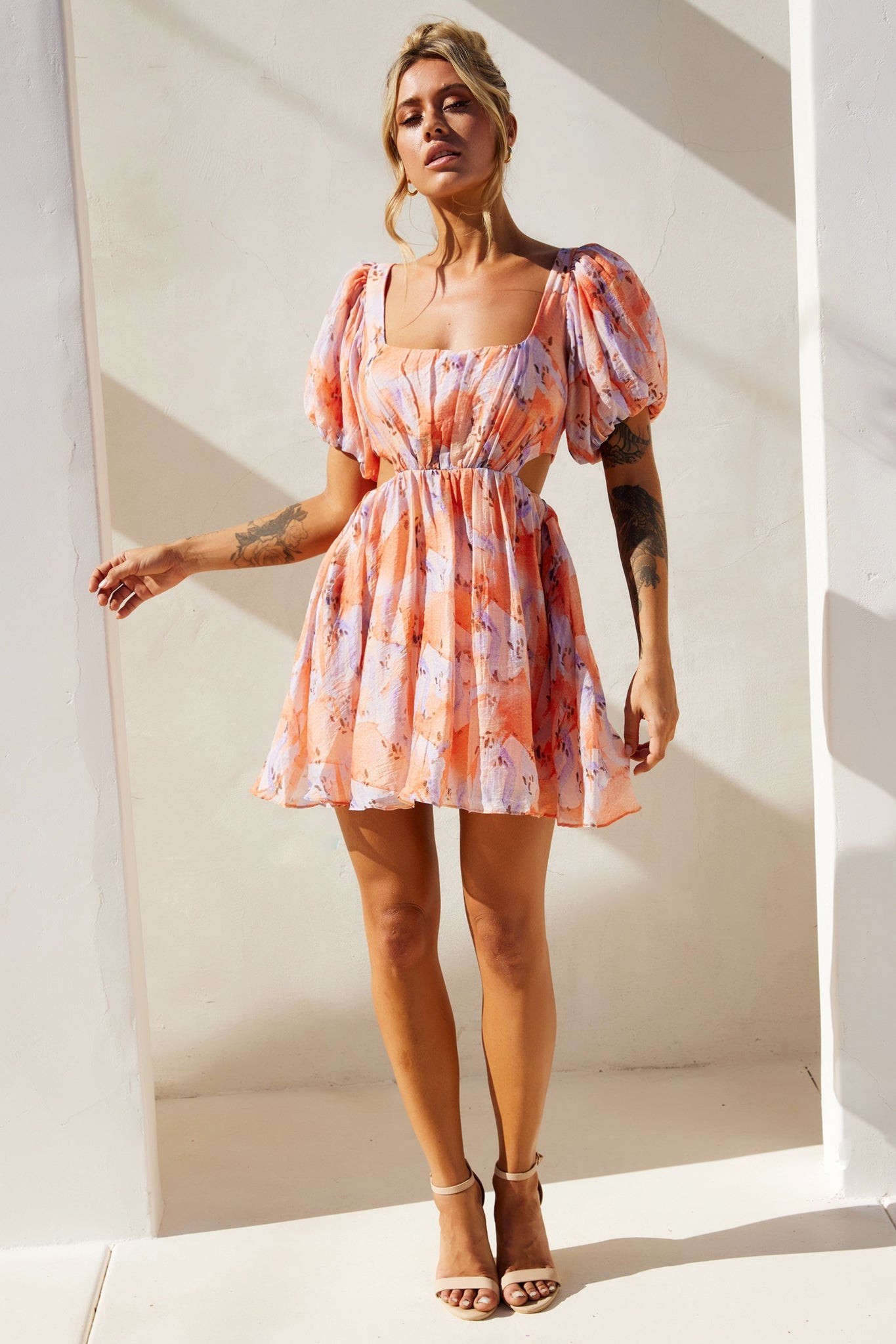 Woodington Sky Mini Dress - Orange | Sage and Paige AUS.