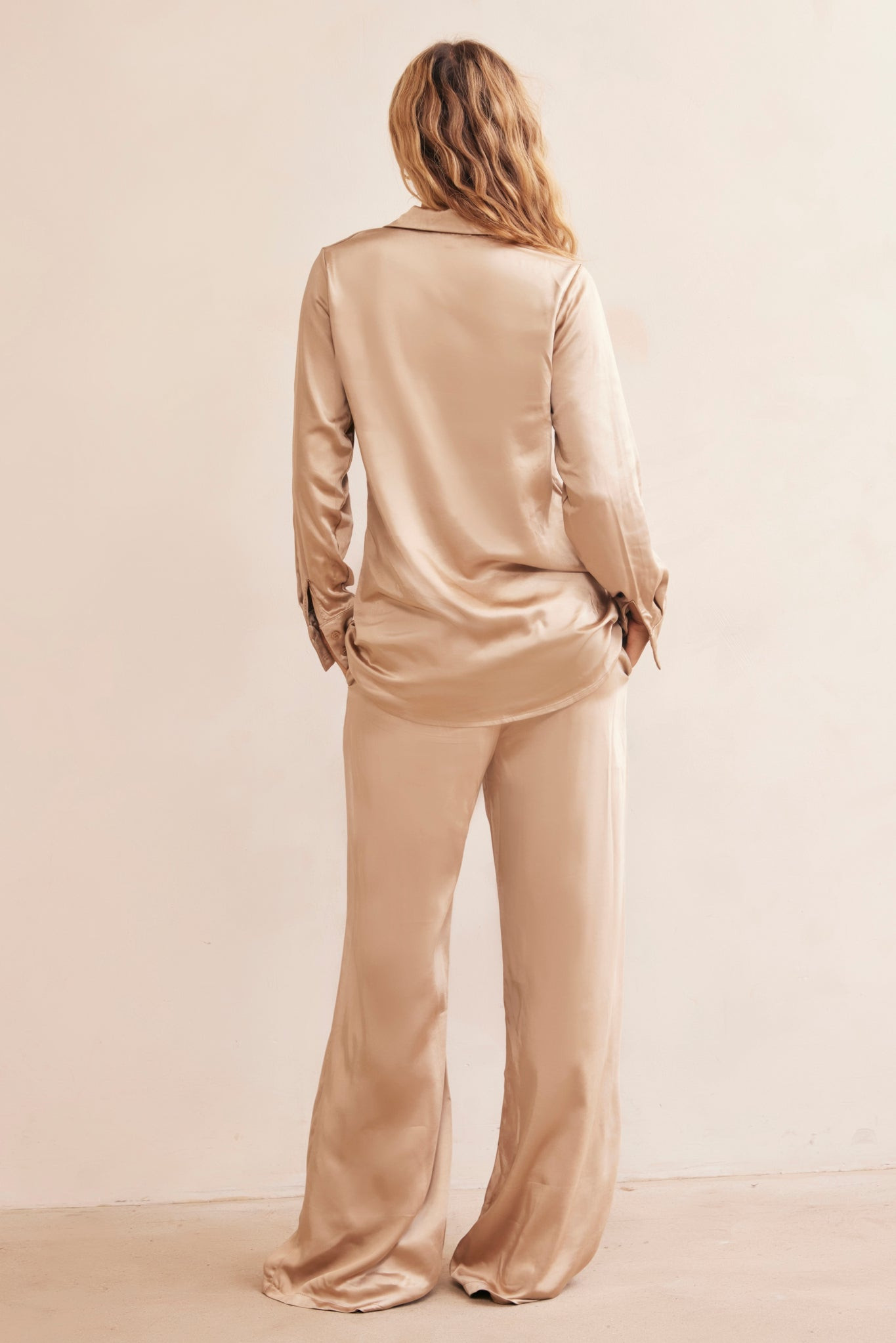 Brooklin Satin Pants - Champagne | Sage and Paige AUS.