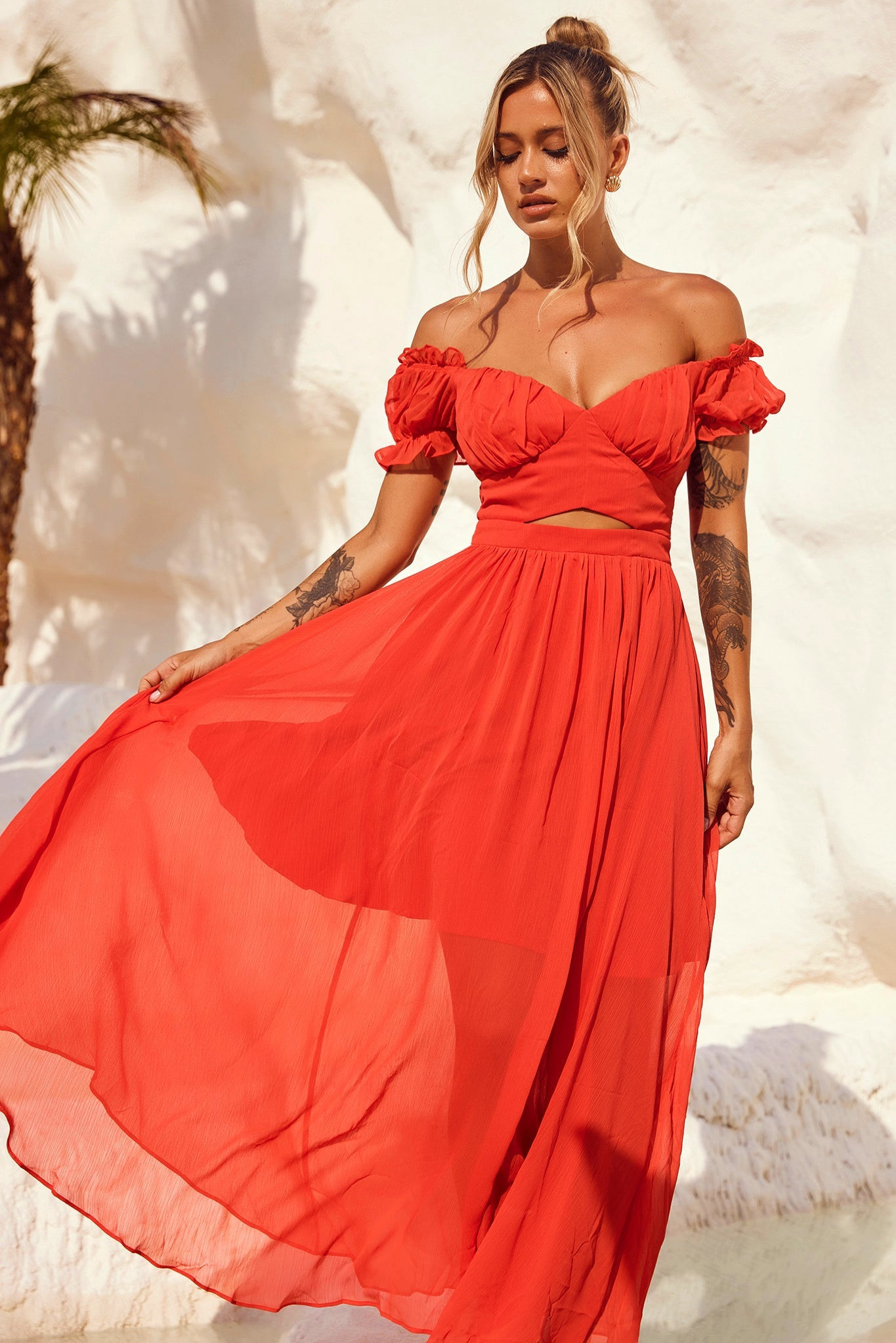 Perfect Storm Maxi Dress - Red | Sage and Paige AUS.