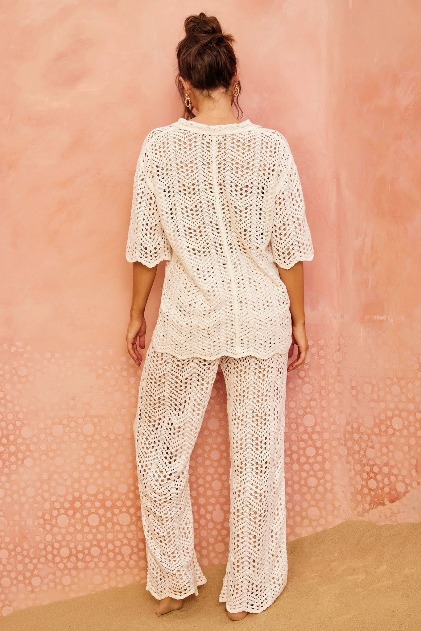 Heat Wave Crochet Pants - White | Sage and Paige AUS.