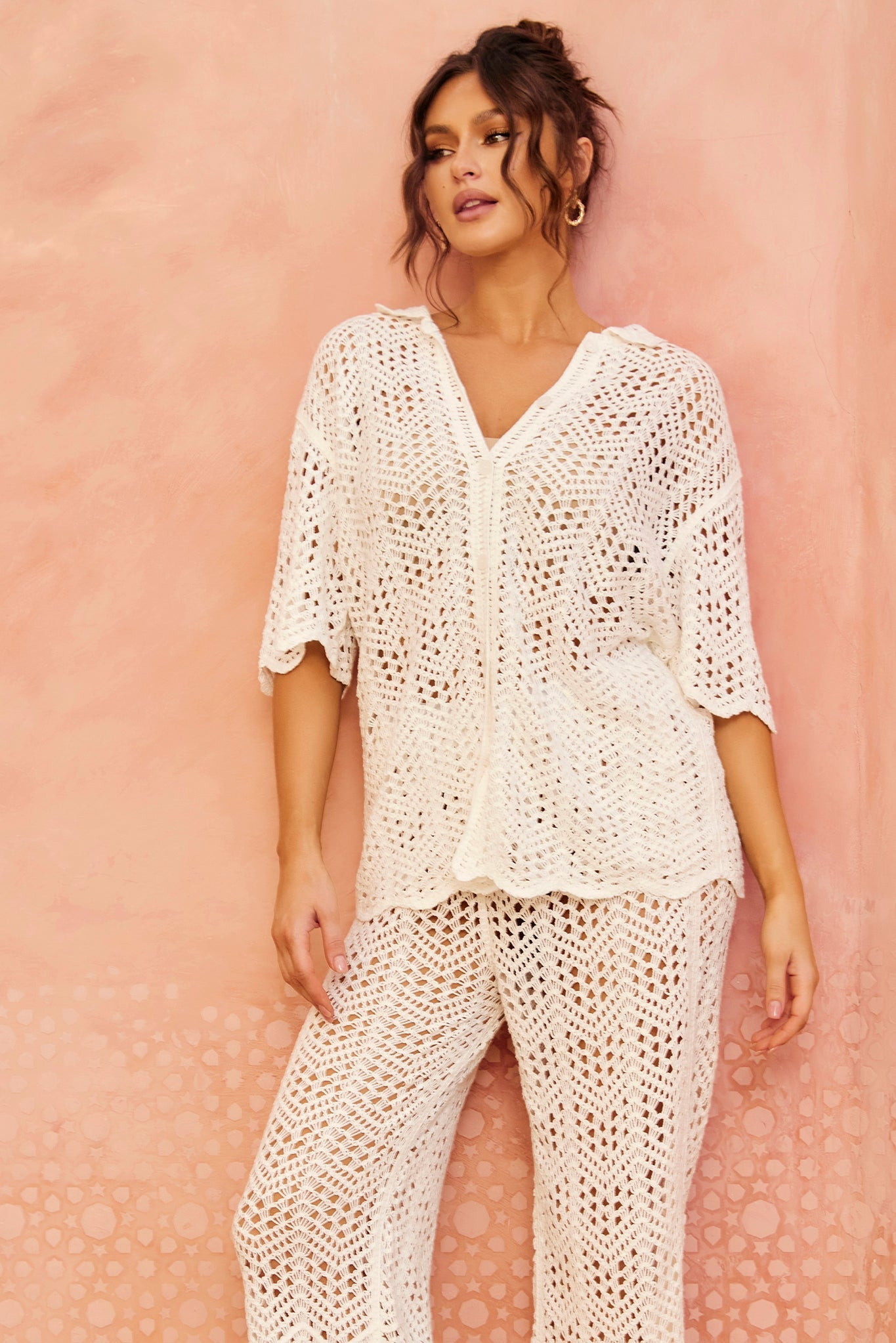 Heat Wave Crochet Pants - White | Sage and Paige AUS.