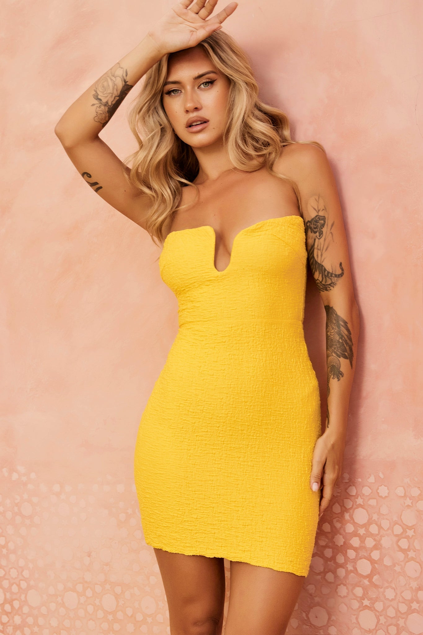 One Mila Mini Dress - Yellow | Sage and Paige AUS.