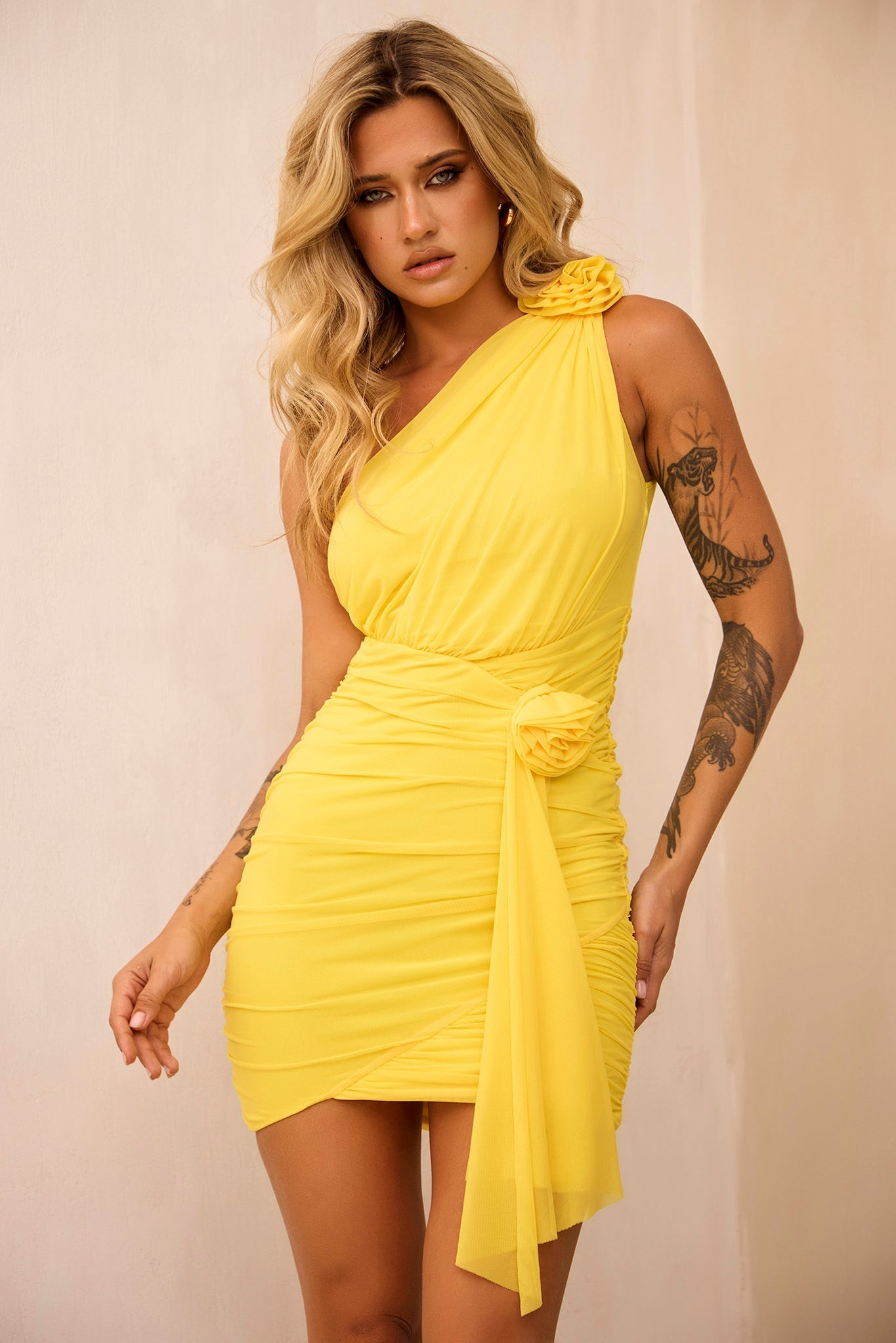 Light It Up Mini Dress - Yellow | Sage and Paige AUS.