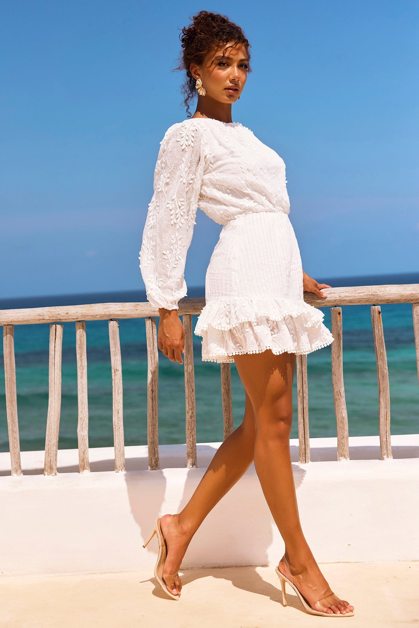 Heidi Mini Dress - White | Sage and Paige AUS.