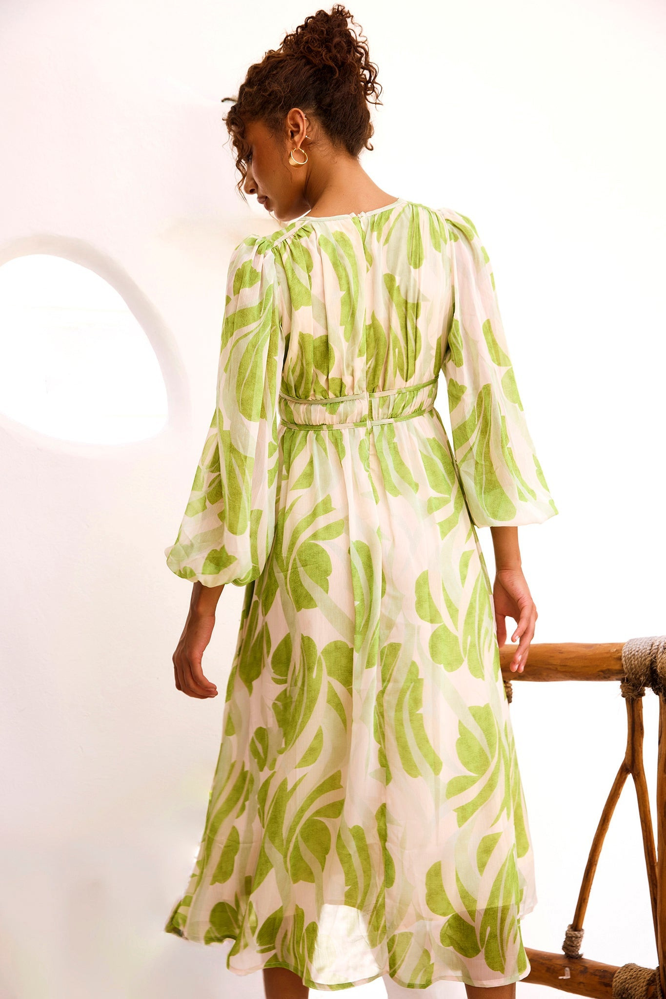 Palm Perfect Midi Dress - Green Multi | Sage and Paige AUS.