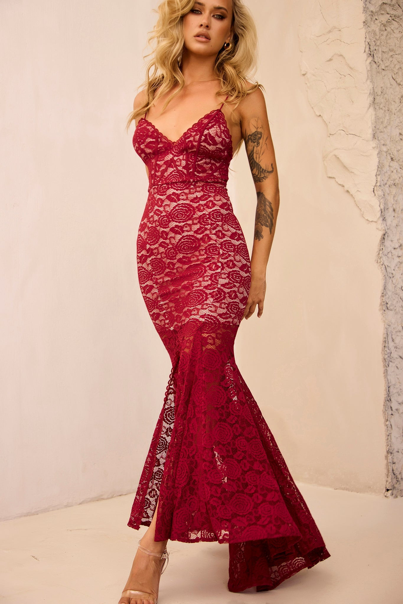 City of Angels Lace Maxi Dress - Plum | Sage and Paige AUS.