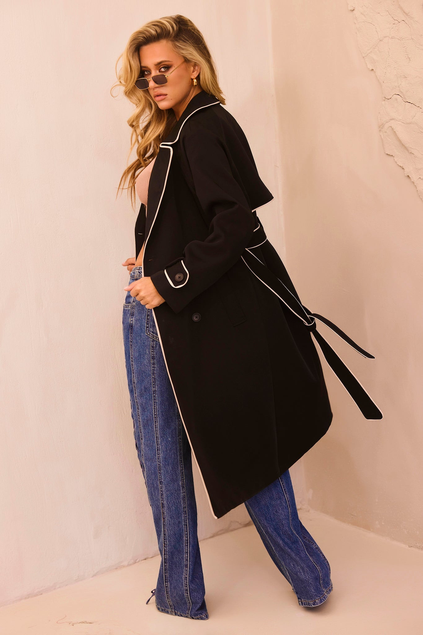 Calla Lilly Trench Coat - Black | Sage and Paige AUS.