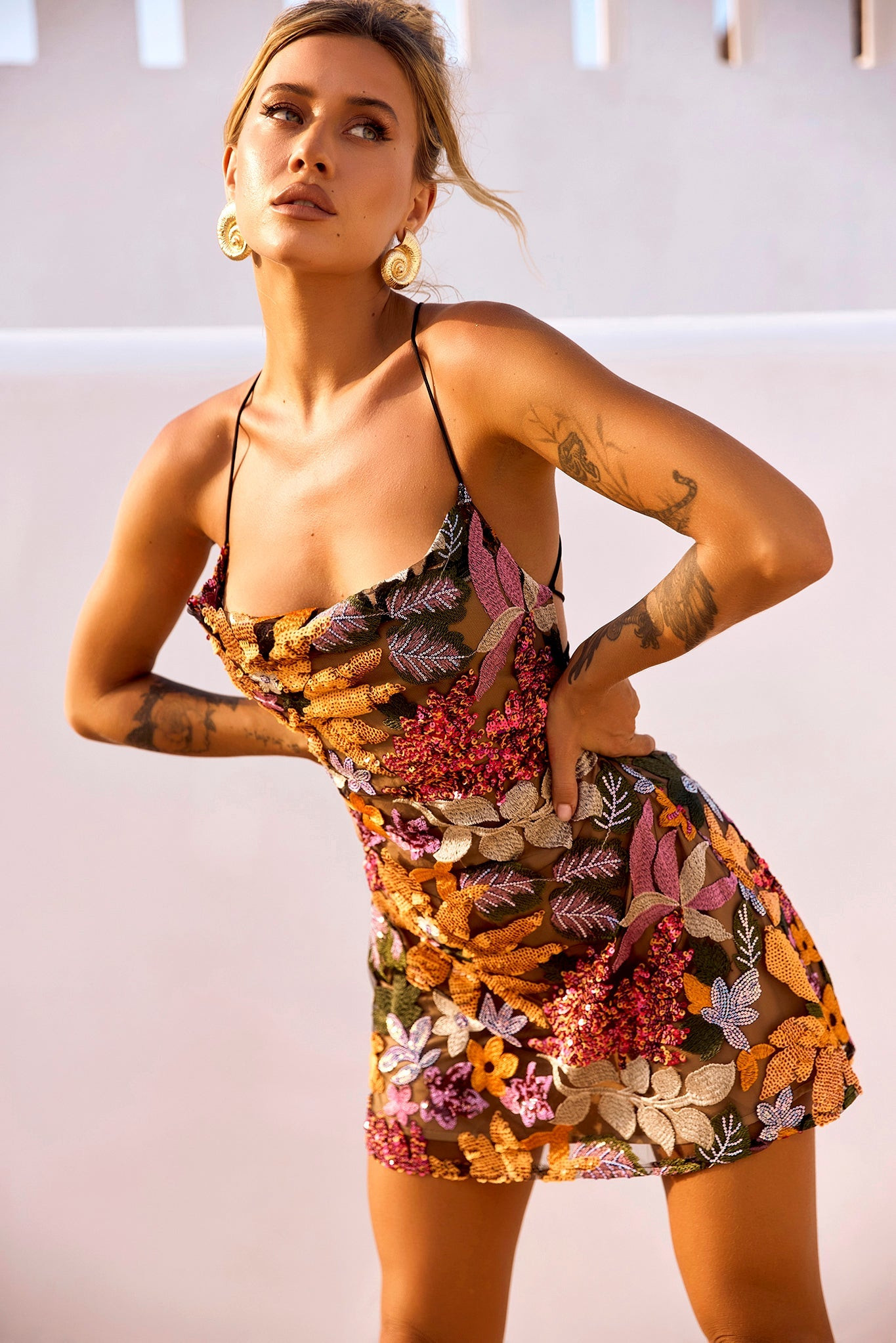 Golden Market Mini Dress - Multi | Sage and Paige AUS.